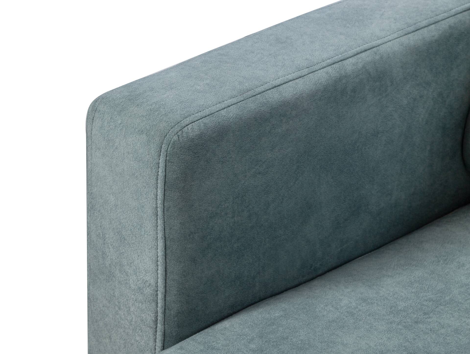 CORIN 3-Sitzer Sofa mit Echtholz-Untergestell, Bezug in Velour-Optik Mint