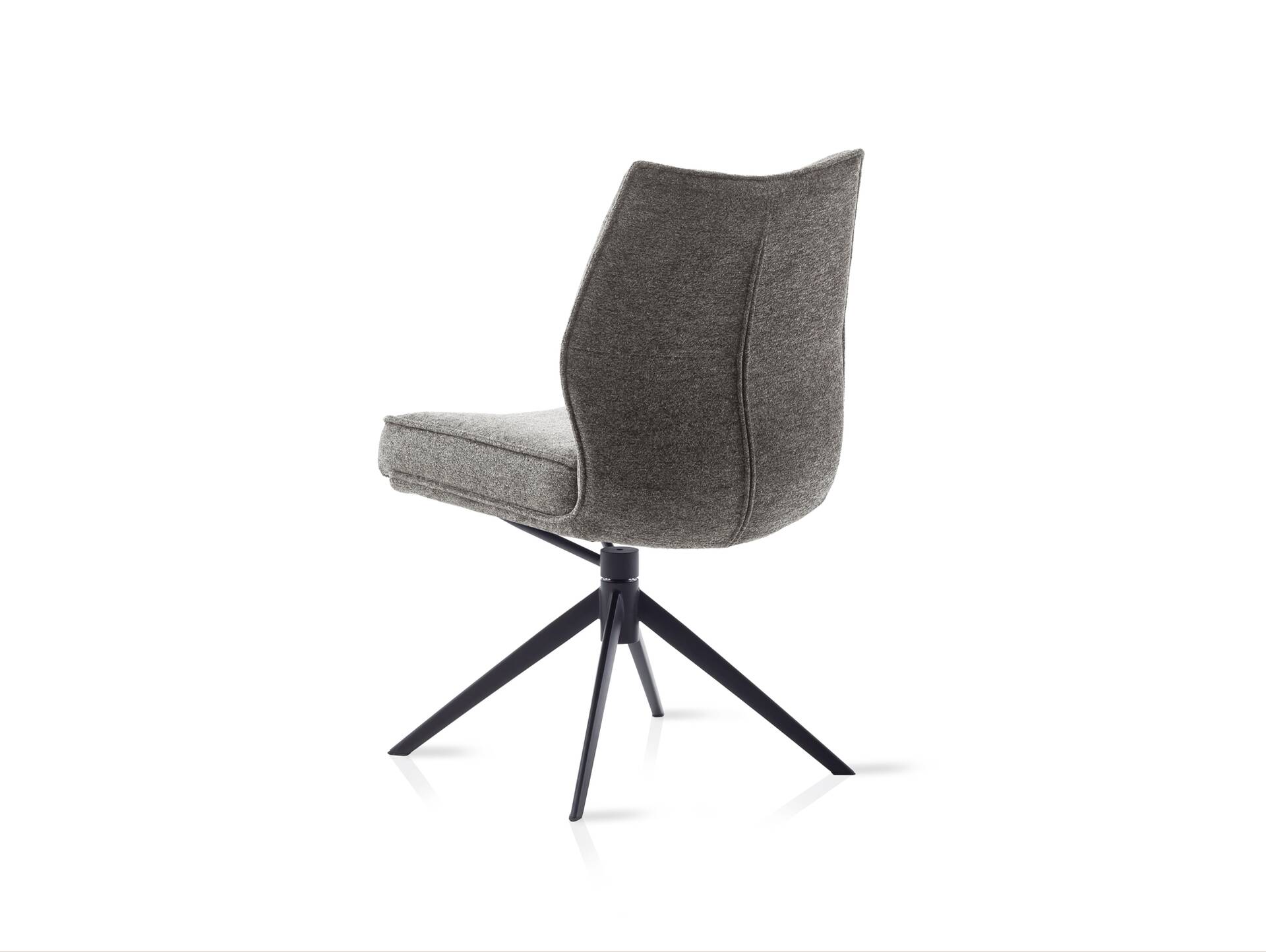 ALESSIO Schalenstuhl I, Material Stoff Anthrazit/Gestell Eiche u. Metall Metall schwarz