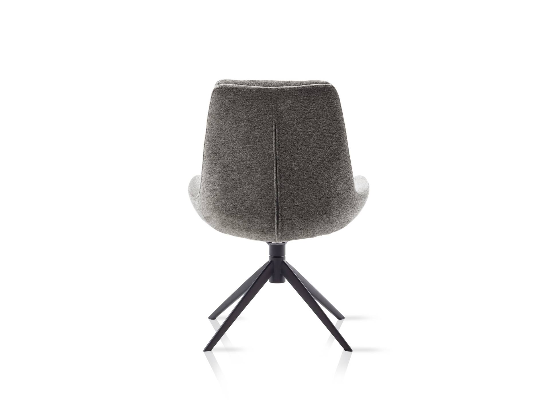 ALESSIO Schalenstuhl II, Material Stoff / Gestell: Metall oder Massivholz Metall schwarz