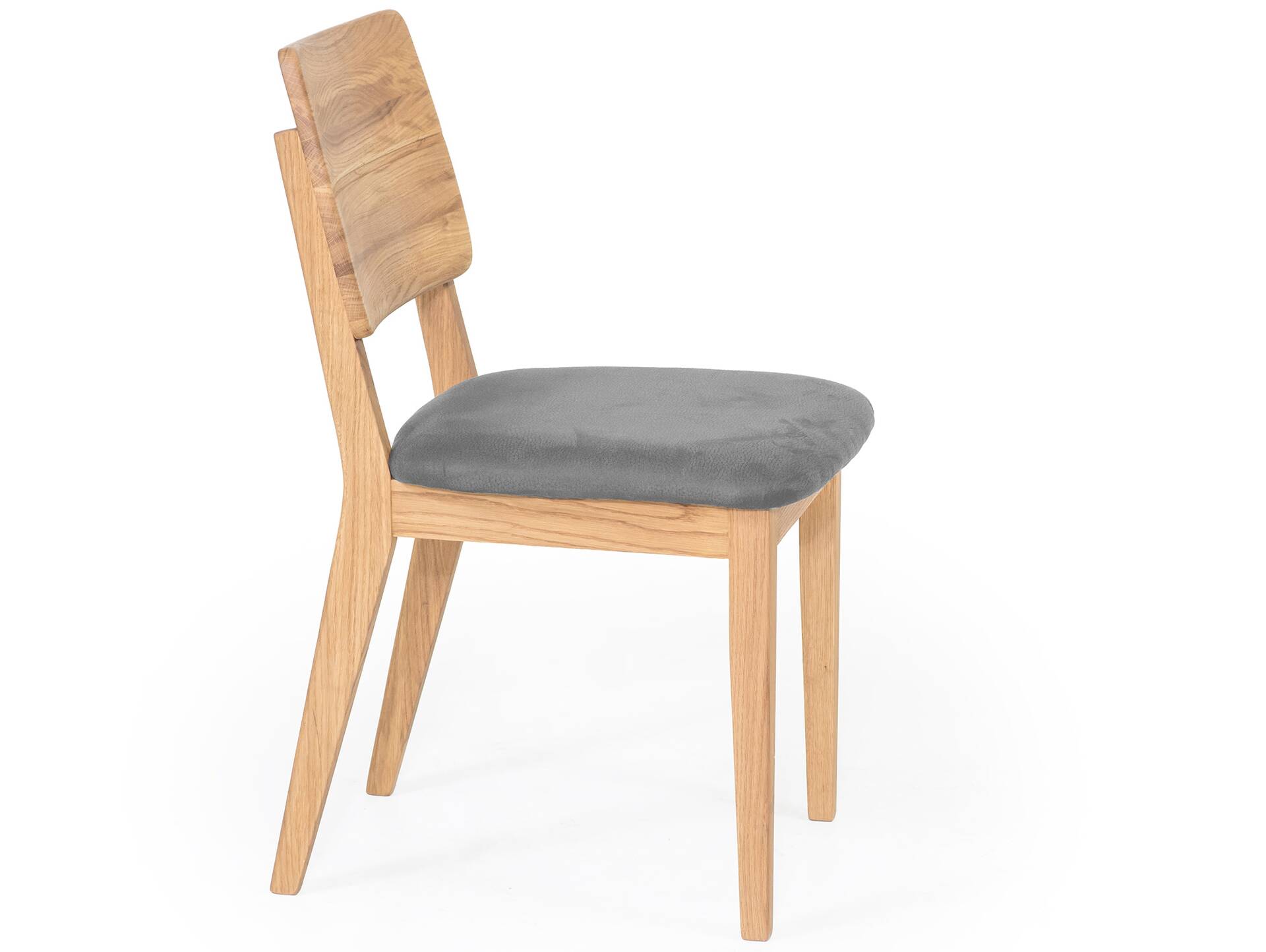 NETRON Esstischstuhl, Material Massivholz/Bezug Kunstleder Eiche | silvercreme