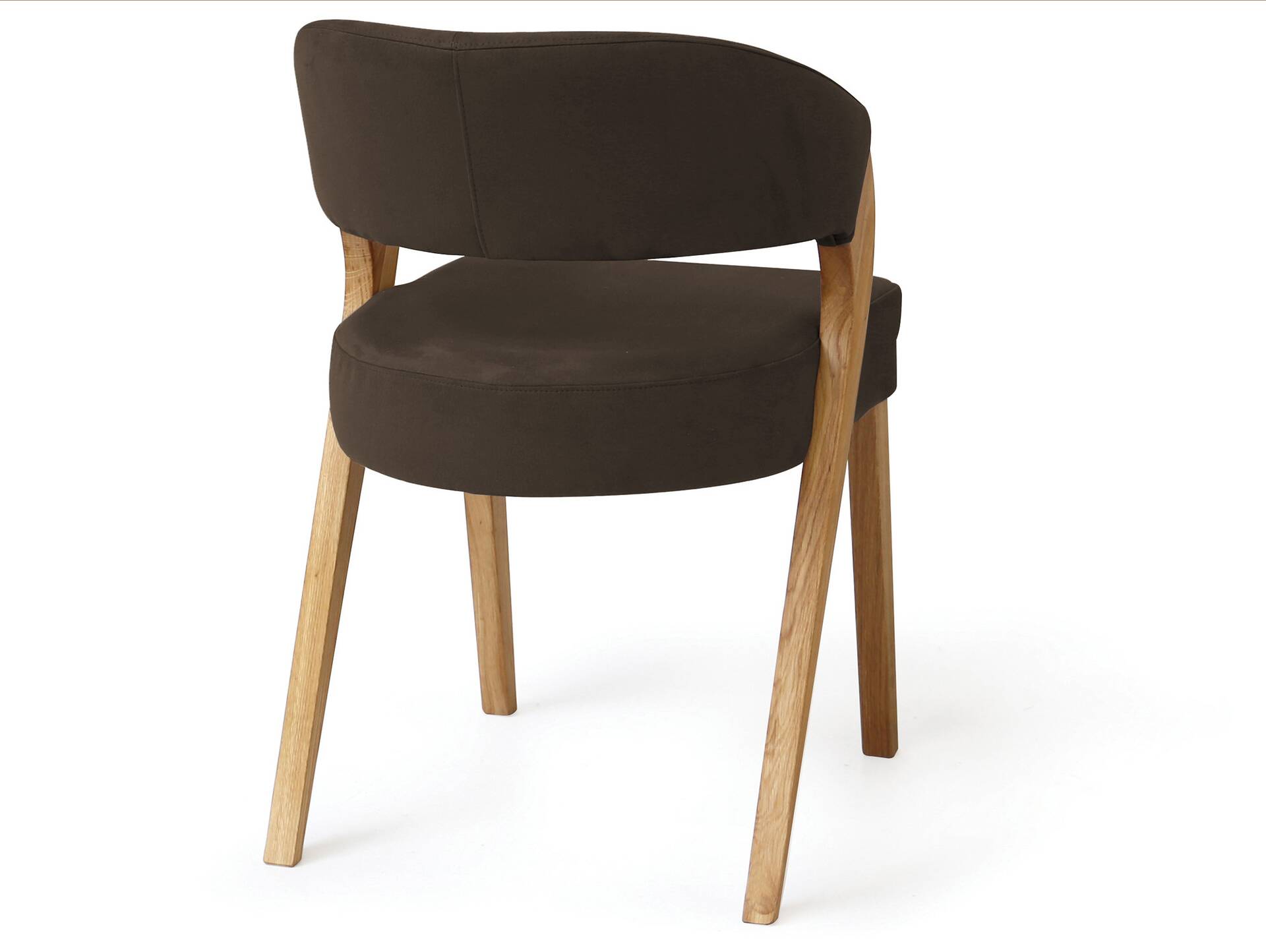 ALONA Polsterstuhl, Material Massivholz/Bezug Kunstleder Eiche | espresso