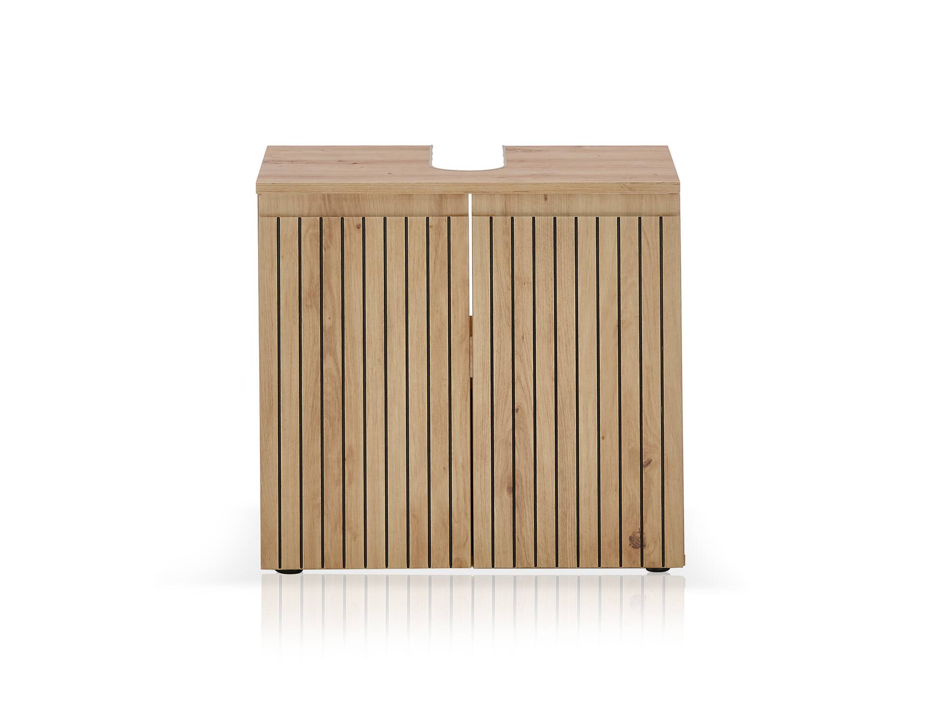 ASKINO Waschbeckenunterschrank I, Material Dekorspanplatte, Artisan Eiche Nachbildung 