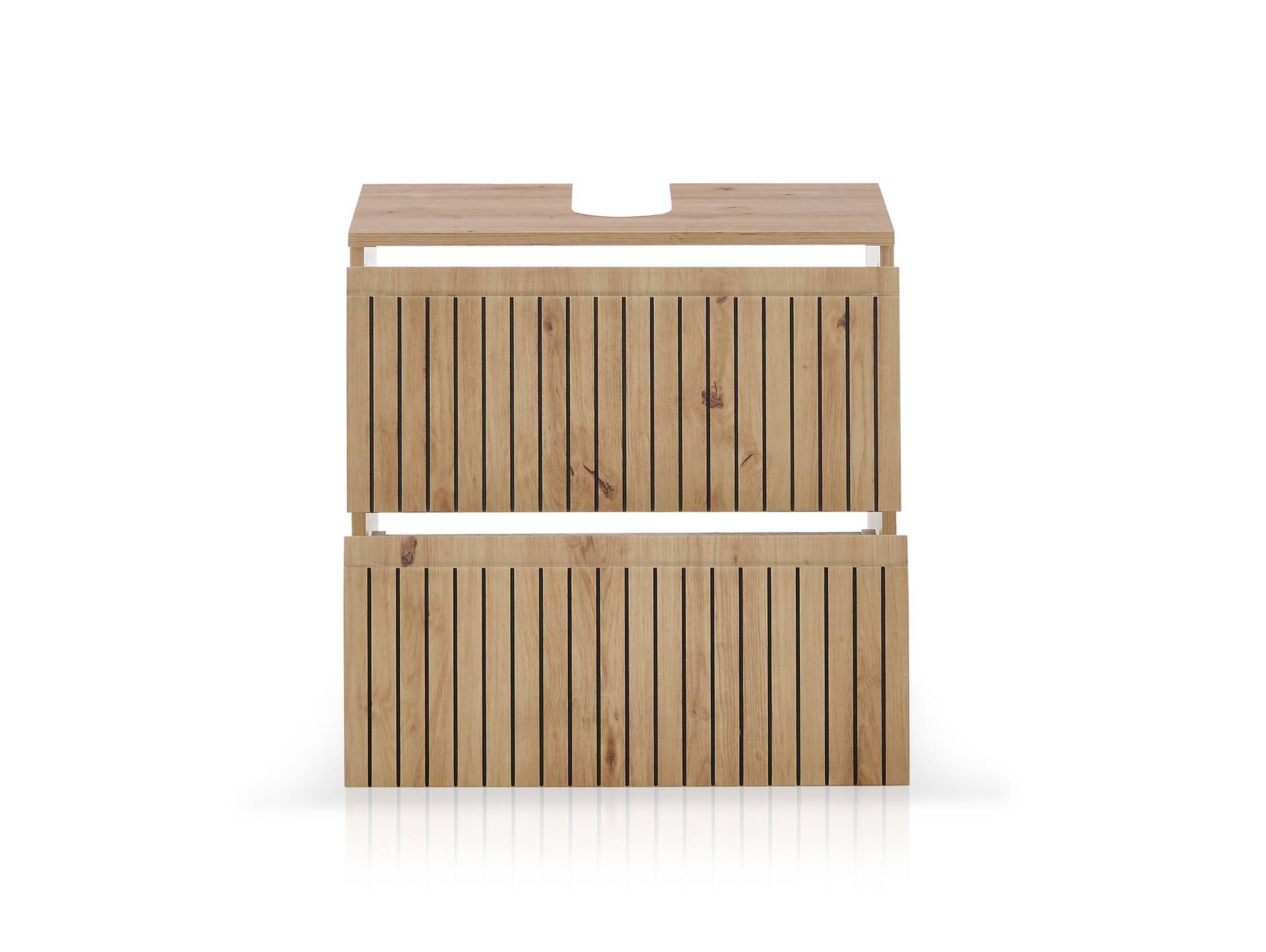 ASKINO Waschbeckenunterschrank II, Material Dekorspanplatte, Artisan Eiche Nachbildung 