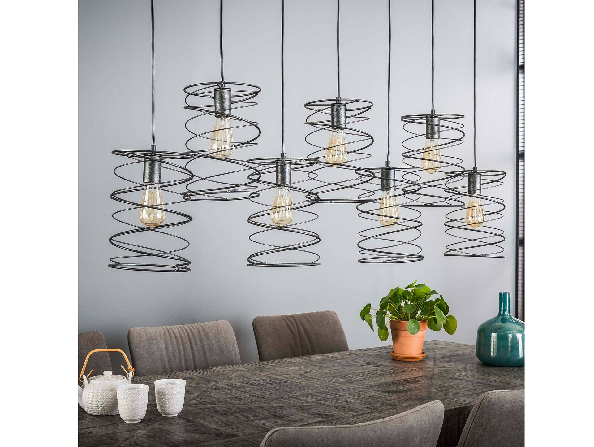 AYLIN Pendelleuchte I mit 7 Schirmen 