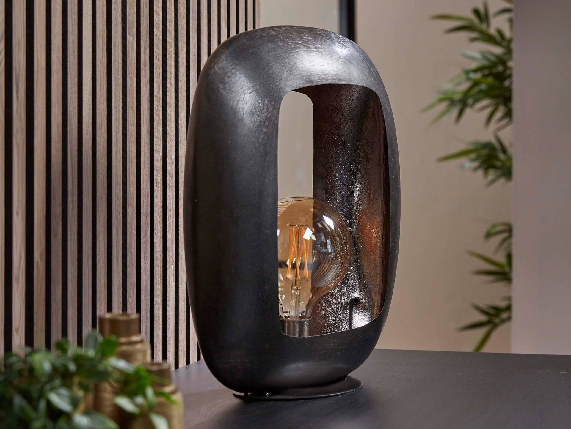 MARIAM Tischleuchte, 1-flammig, Material Metall, Schwarznickel 