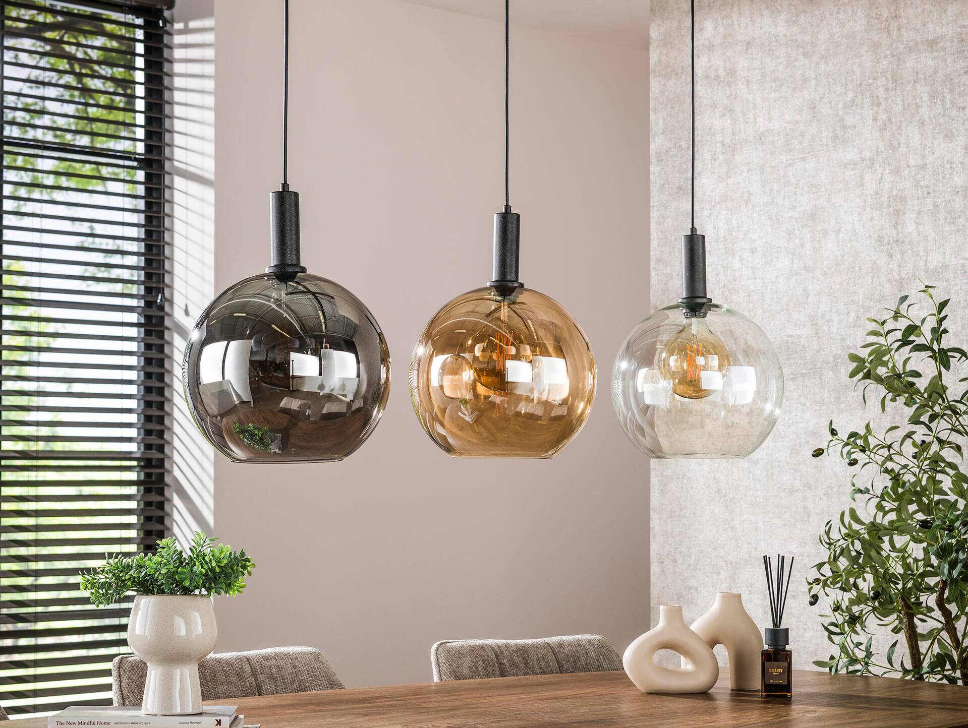 JONNA Pendelleuchte, 3-flammig, Material Metall, dreifarbig 