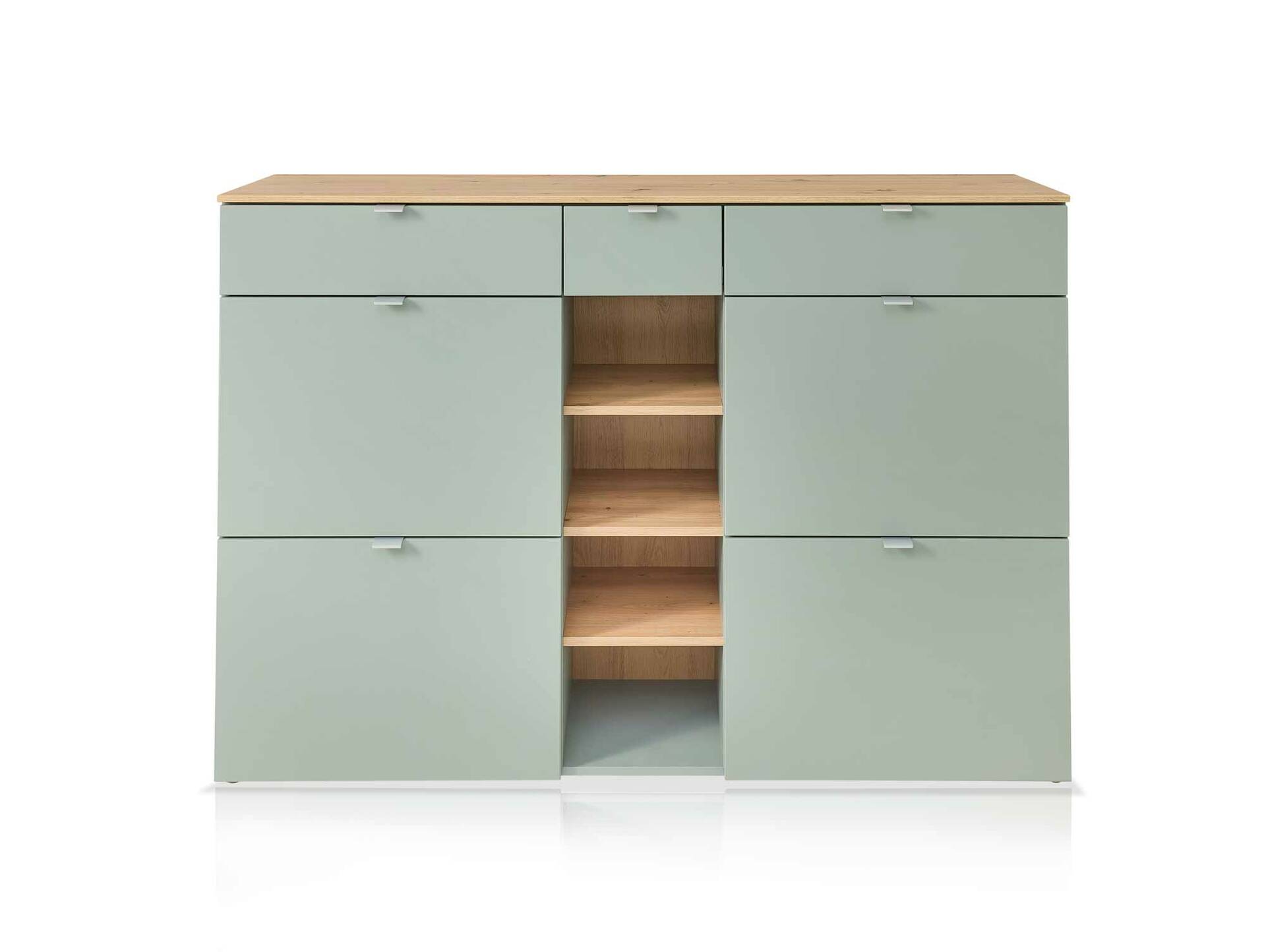 BAJA Schuhschrank/Sideboard, Material MDF, schilf/Artisan Eiche Nachbildung 