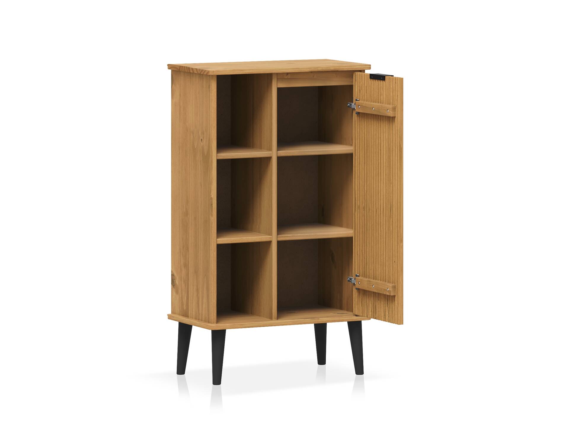 BOGOTA Badezimmer Kommode, Material Massivholz, Kiefer eichefarbig 