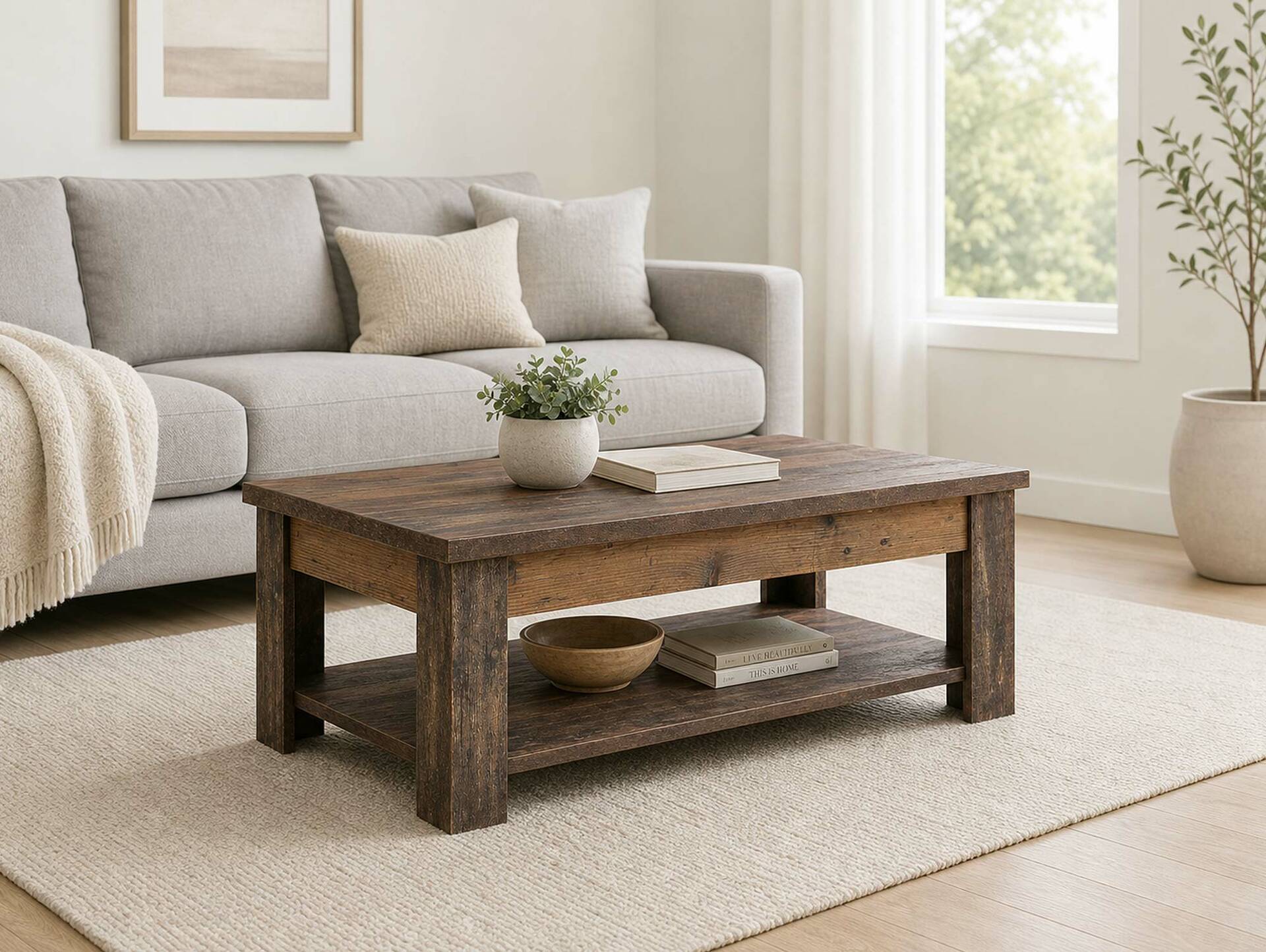 CASSIA Couchtisch, Material Dekorspanplatte, Old Wood Vintage 