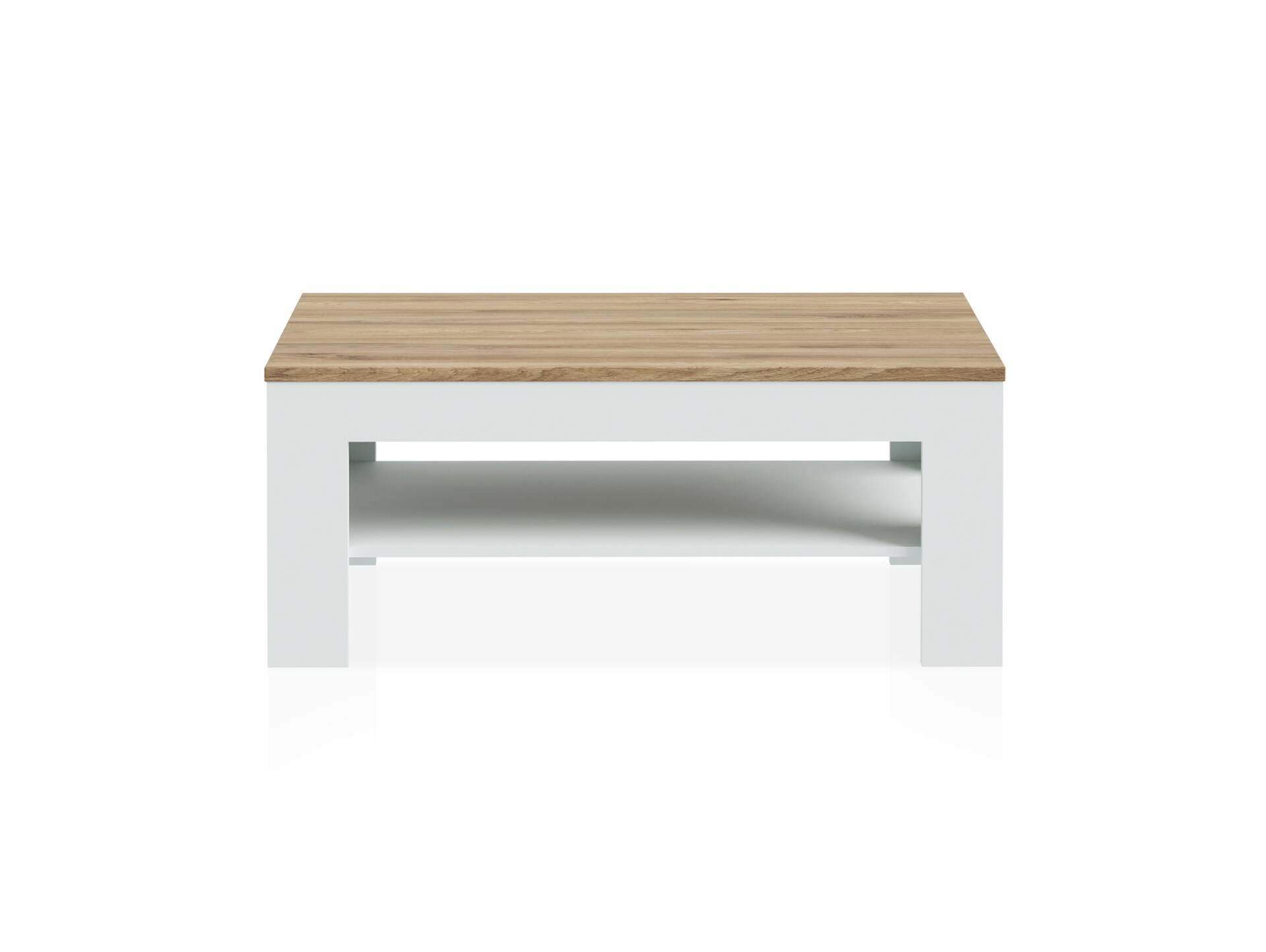 LENNOX Couchtisch, Material Dekorspanplatte, lichtgrau/Valencia Oak Dekor 