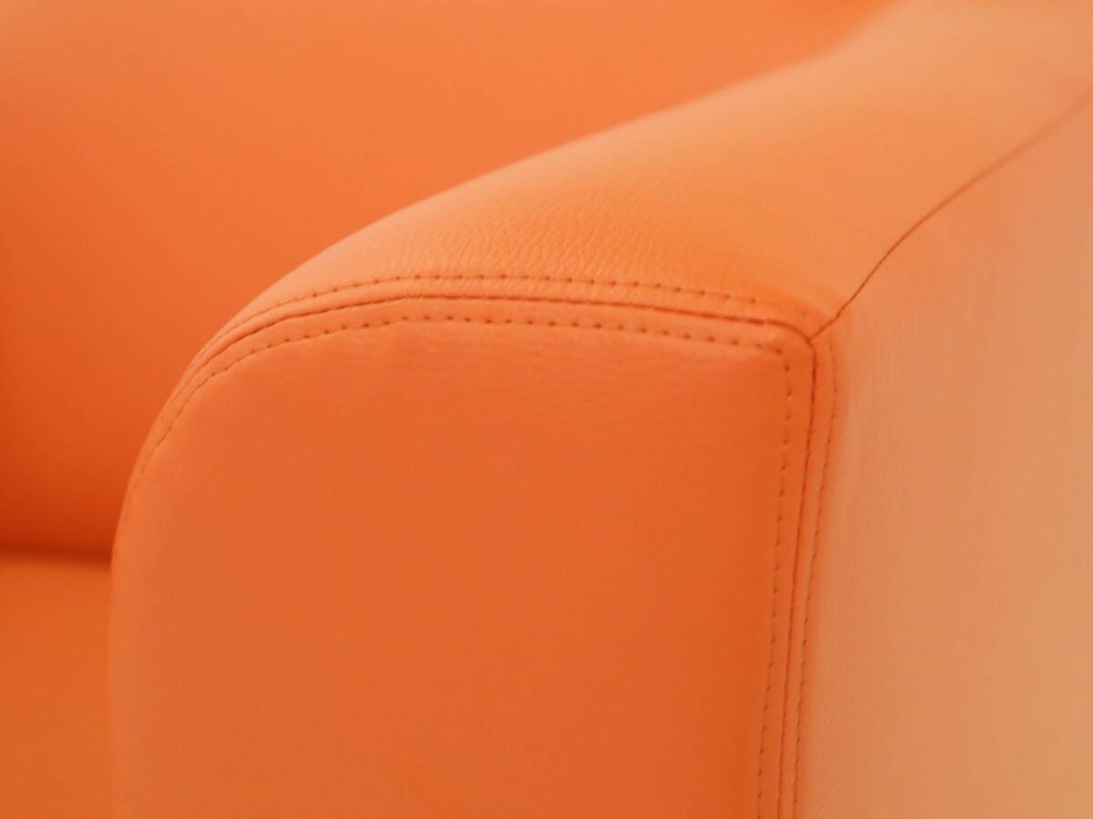 CHICAGO 2-Sitzer Sofa, Material Kunstleder orange