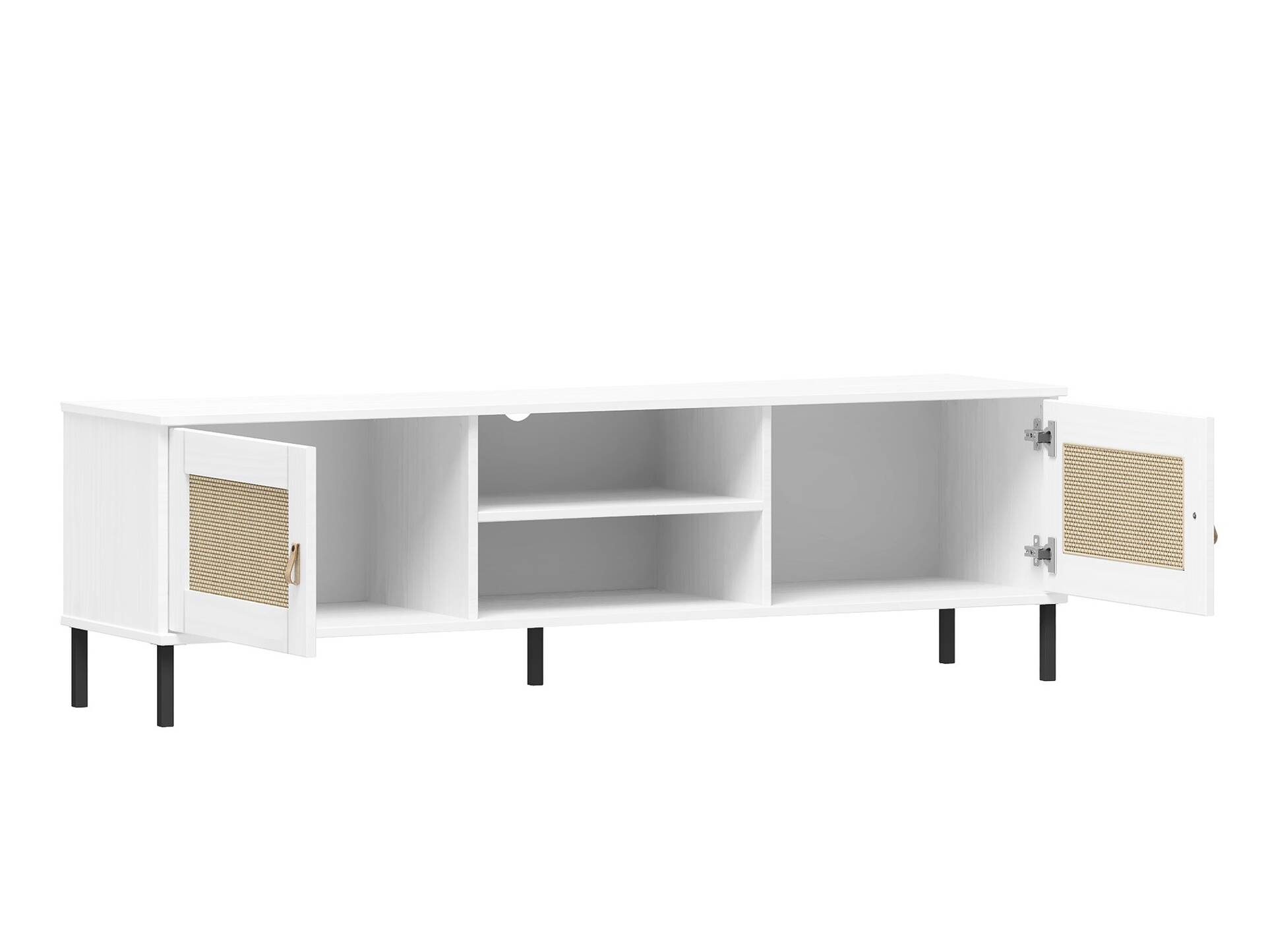 CINOY TV-Board II, Material Massivholz, Kiefer lackiert weiss