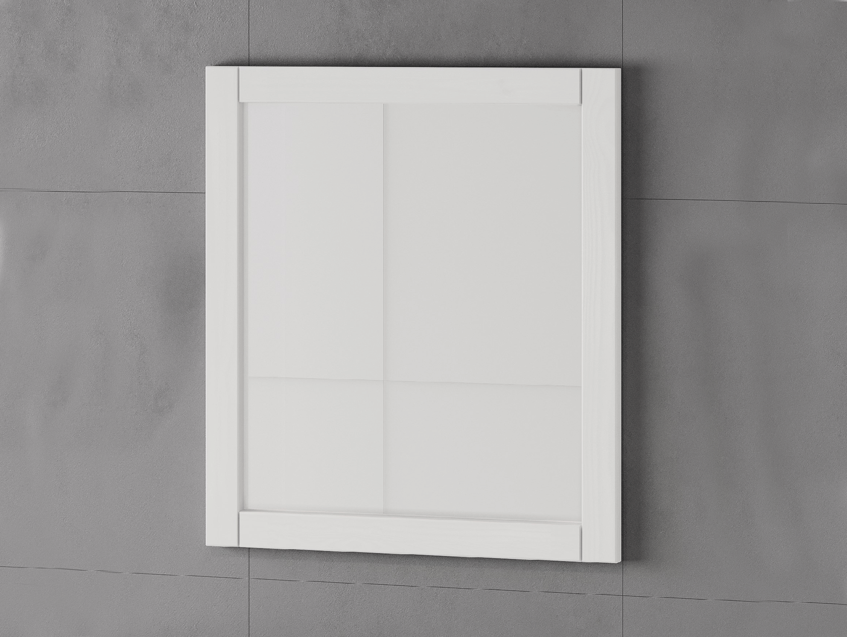 CINOY Spiegel, Material Massivholz, Kiefer lackiert schwarz