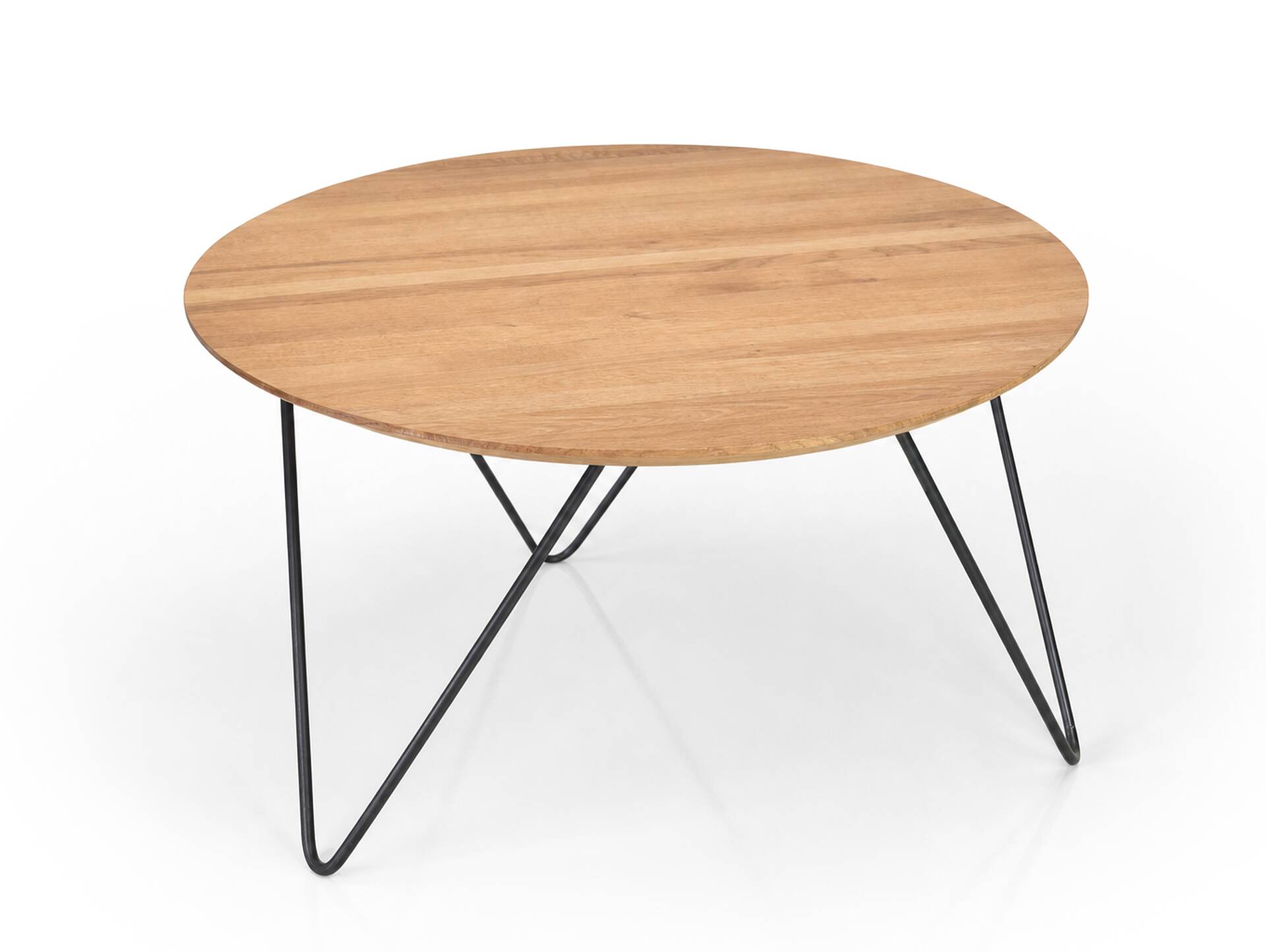 EMIR Couchtisch 60 cm, Material Massivholz/Metall, Eiche geölt 
