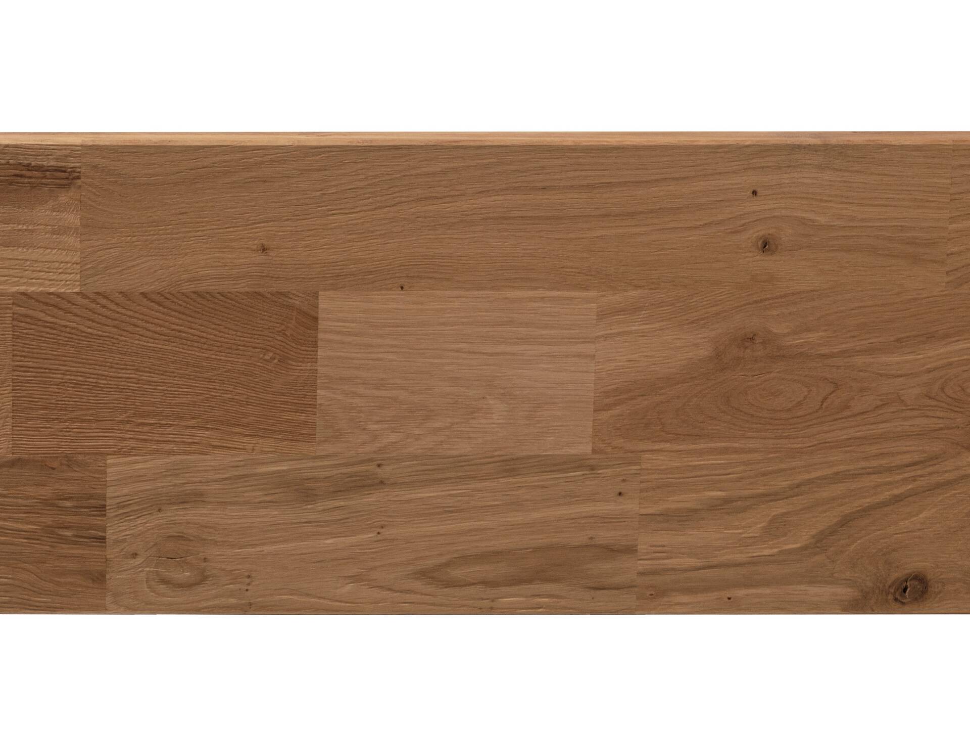 CORDINO Wangenbett aus Eiche, Material Massivholz, mit/ohne Kopfteil 160 x 200 cm | Eiche unbehandelt | gebürstet | mit Kopfteil