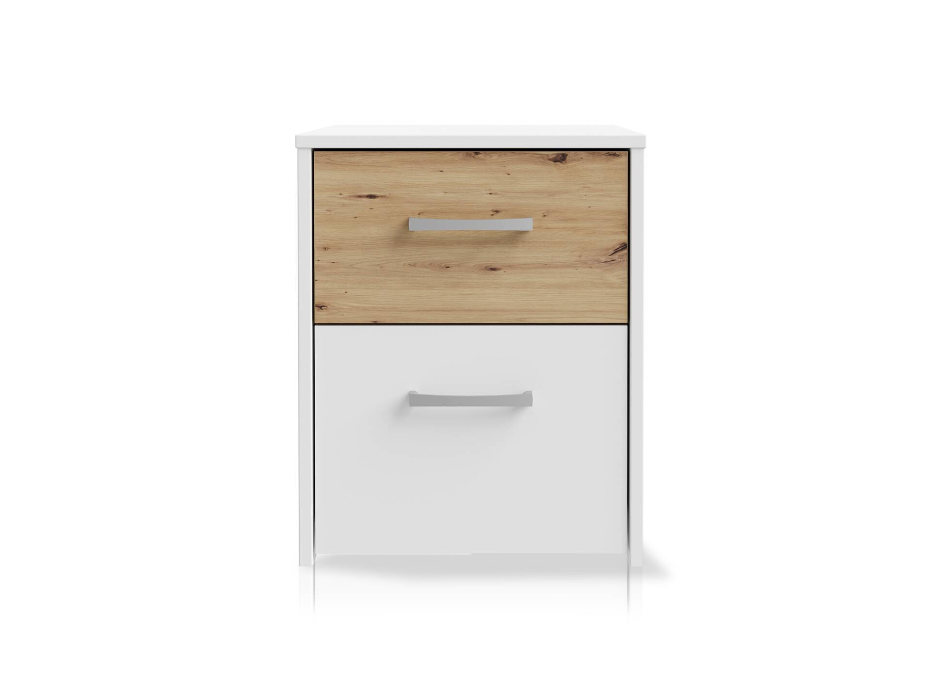 CARLITO Nachtkommode, Material Dekorspanplatte, Artisan eichefarbig/weiss 