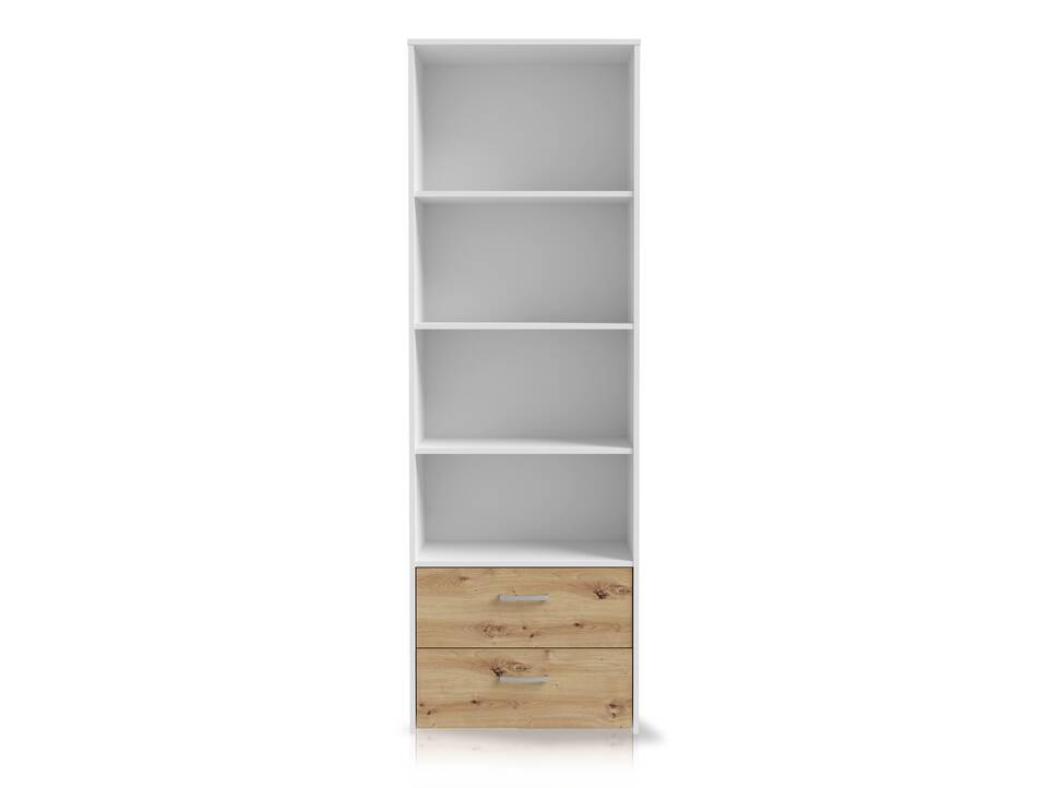 CARLITO Regal, Material Dekorspanplatte, Artisan eichefarbig/weiss 