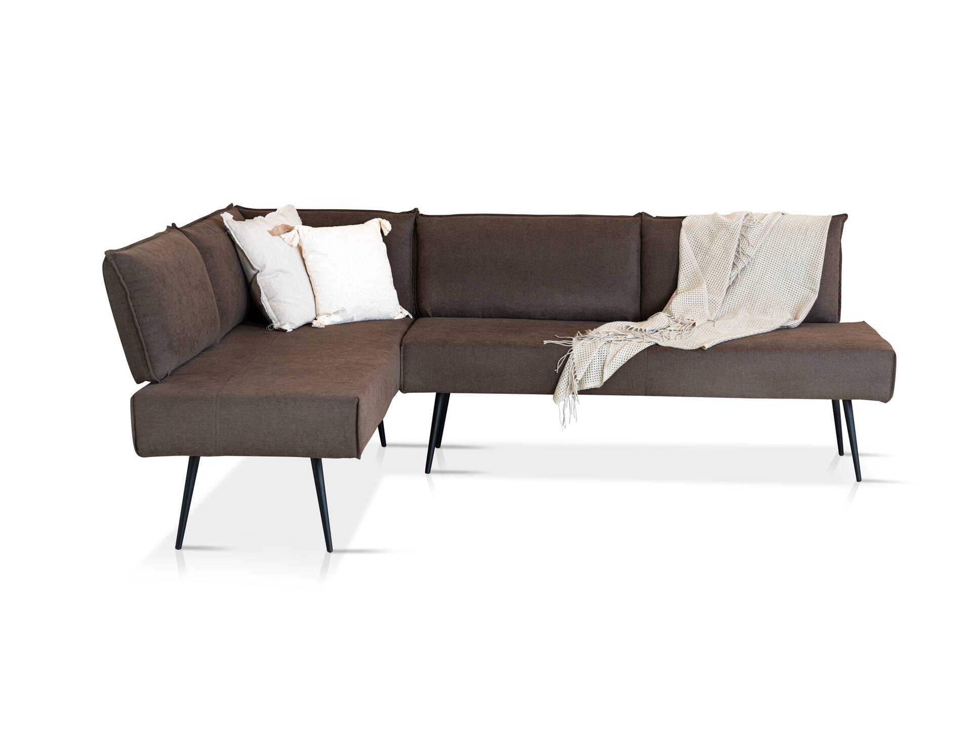 SANTON Eckbank, Material Stoffbezug 147 x 167 cm | braun