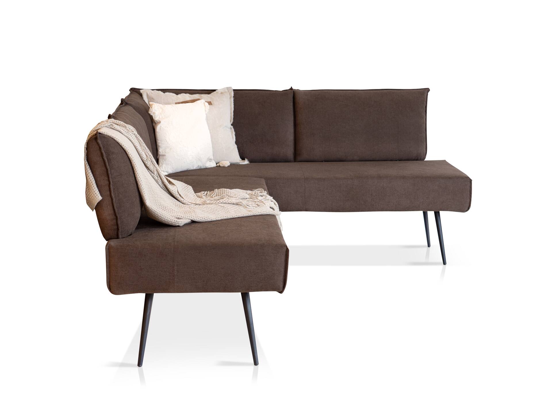SANTON Eckbank, Material Stoffbezug 167 x 147 cm | braun