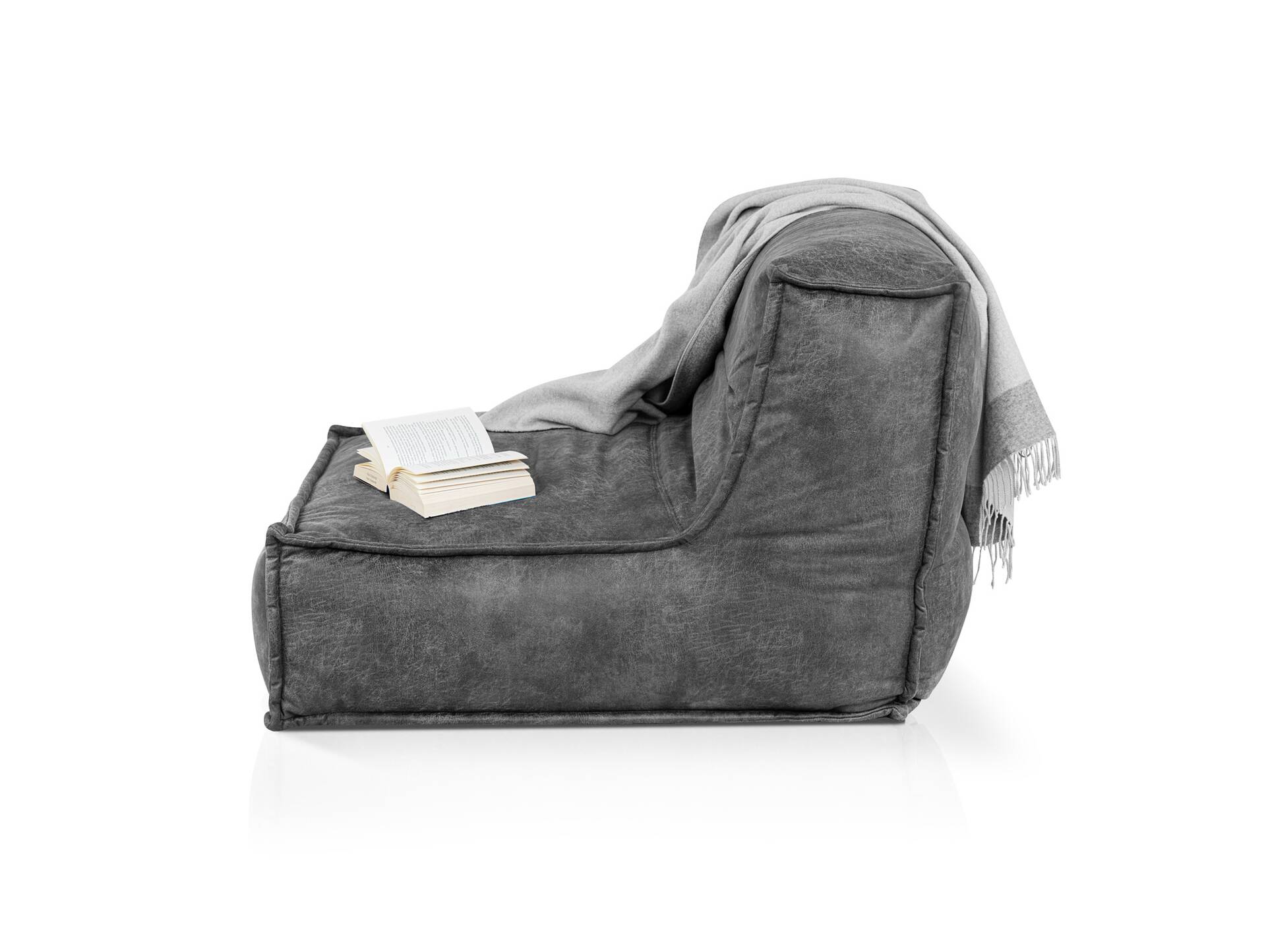 COZY Sitzsack, Material Microfaser Vintage Grau