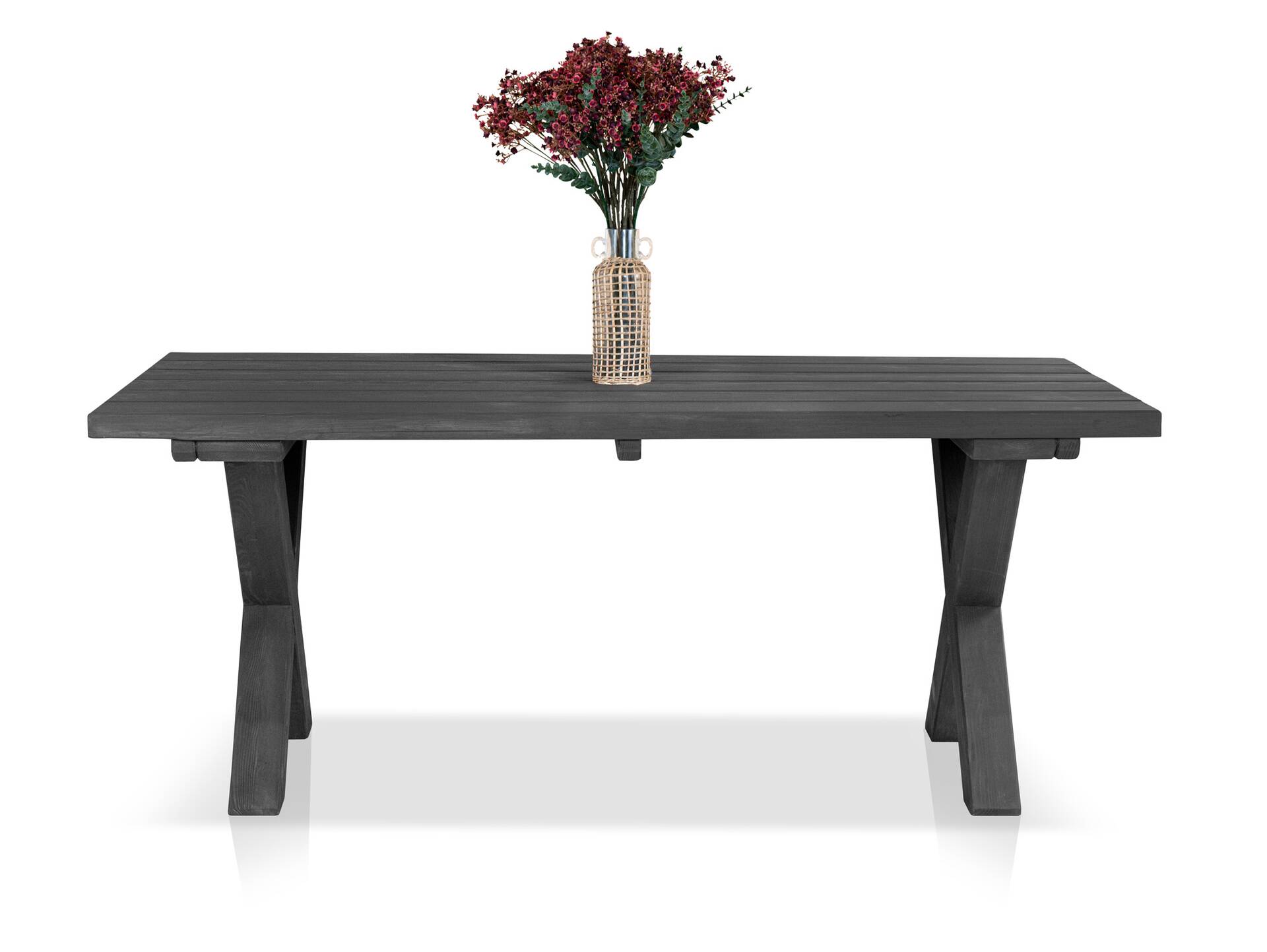 CANCUN PLUS Esstisch / Gartentisch, Material Massivholz, Lärche 200 x 100 cm | Grau