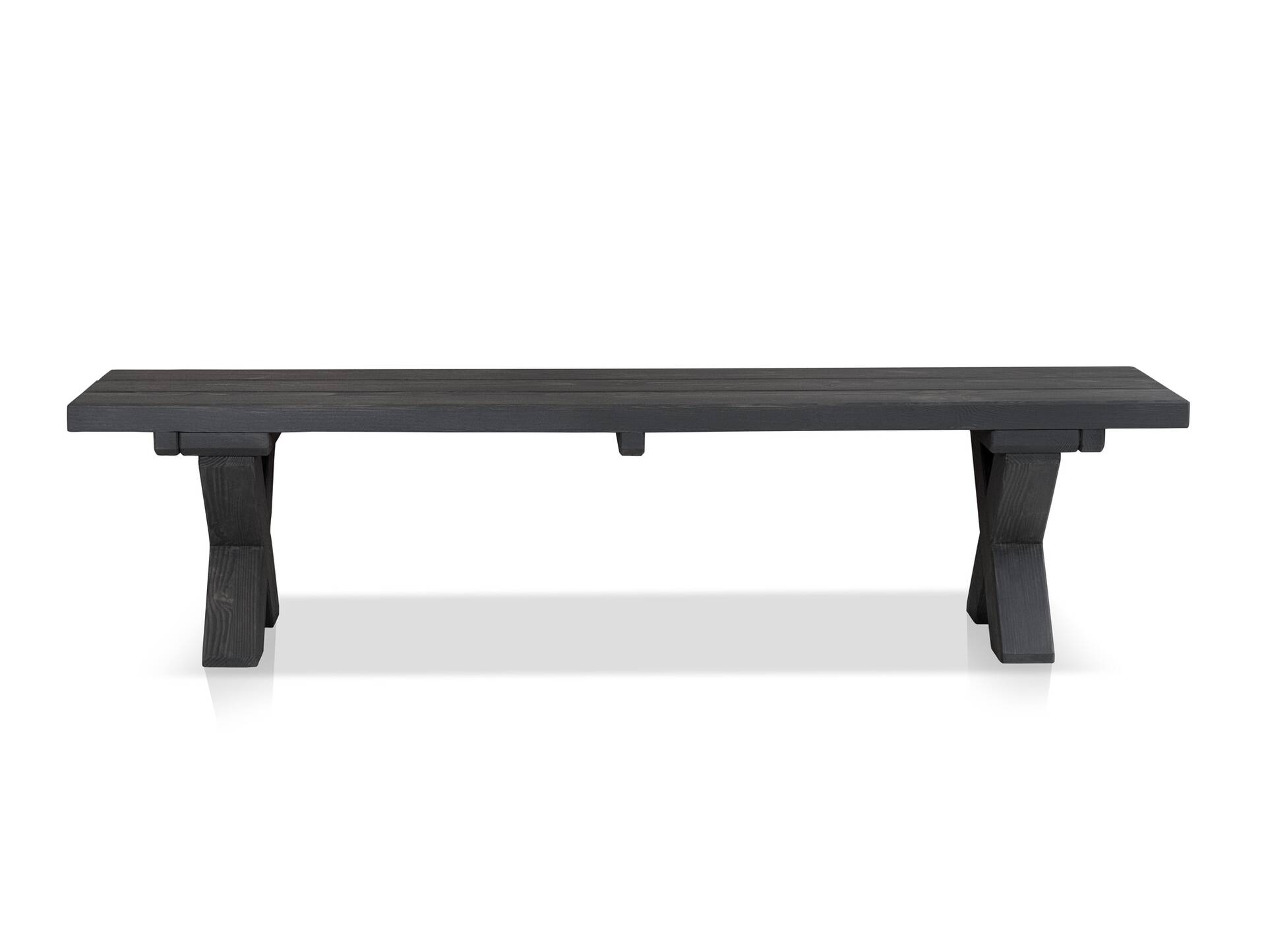 CANCUN PLUS Sitzbank / Gartenbank, Material Massivholz, Lärche 200 cm | Grau | ohne Rückenlehne