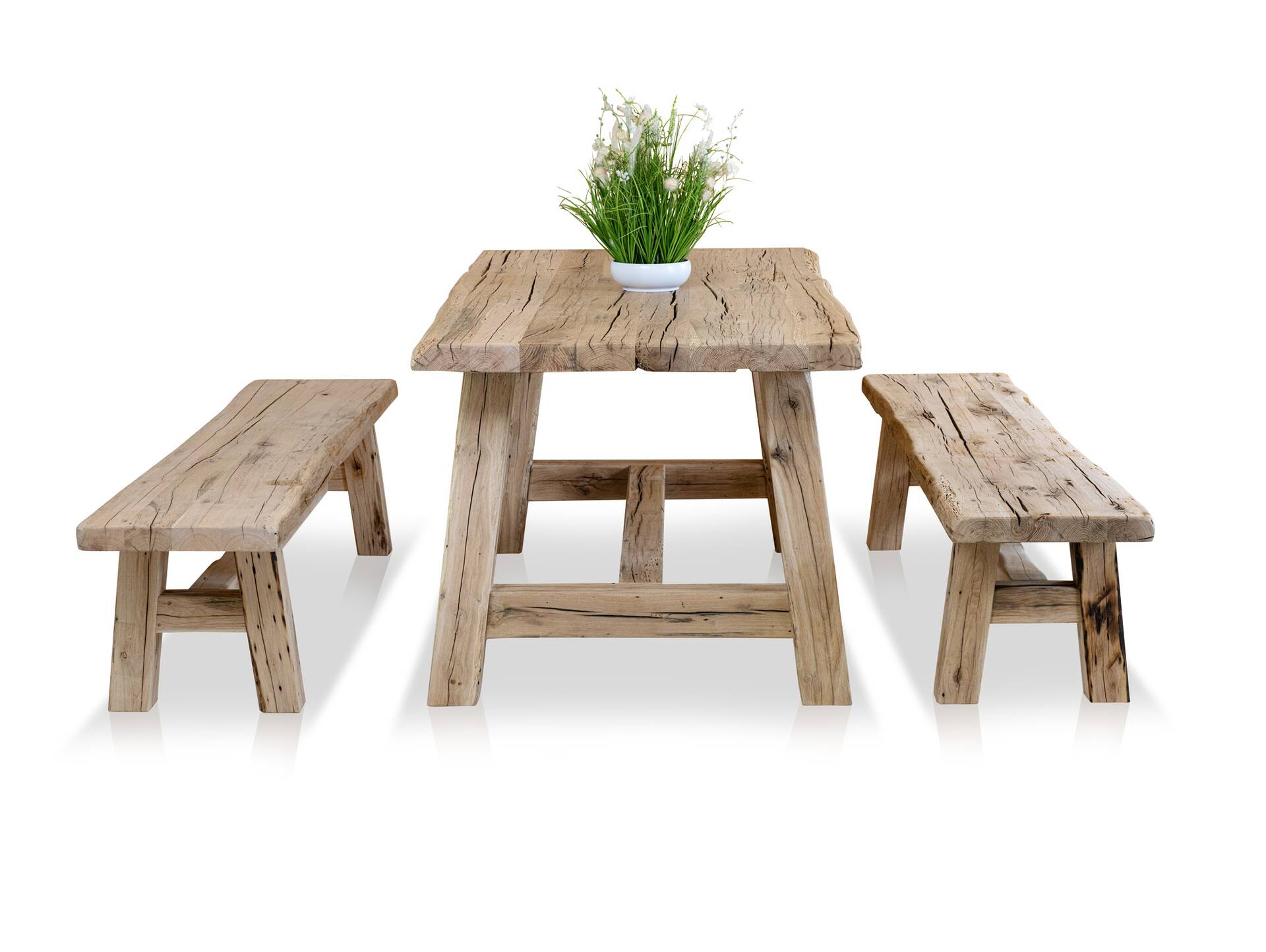 RITTERTAFEL Garnitur, Material Massivholz, Altholz natur 