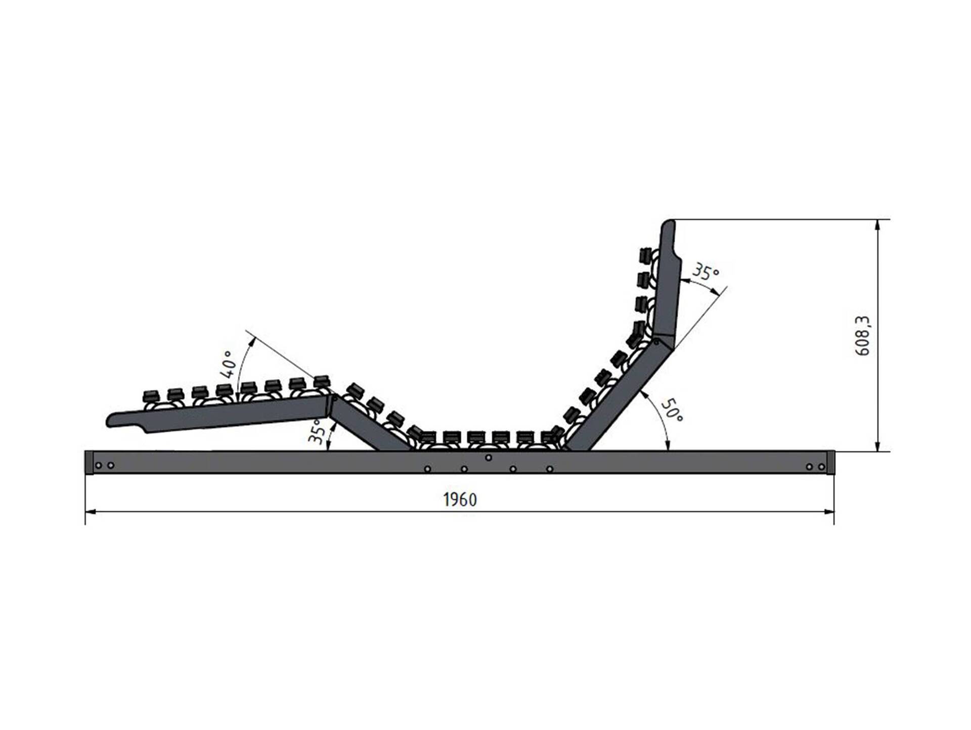 OBSIDIAN 2 ECO Lattenrost/elektrischer Lattenrost, TÜV zertifiziert 100 x 200