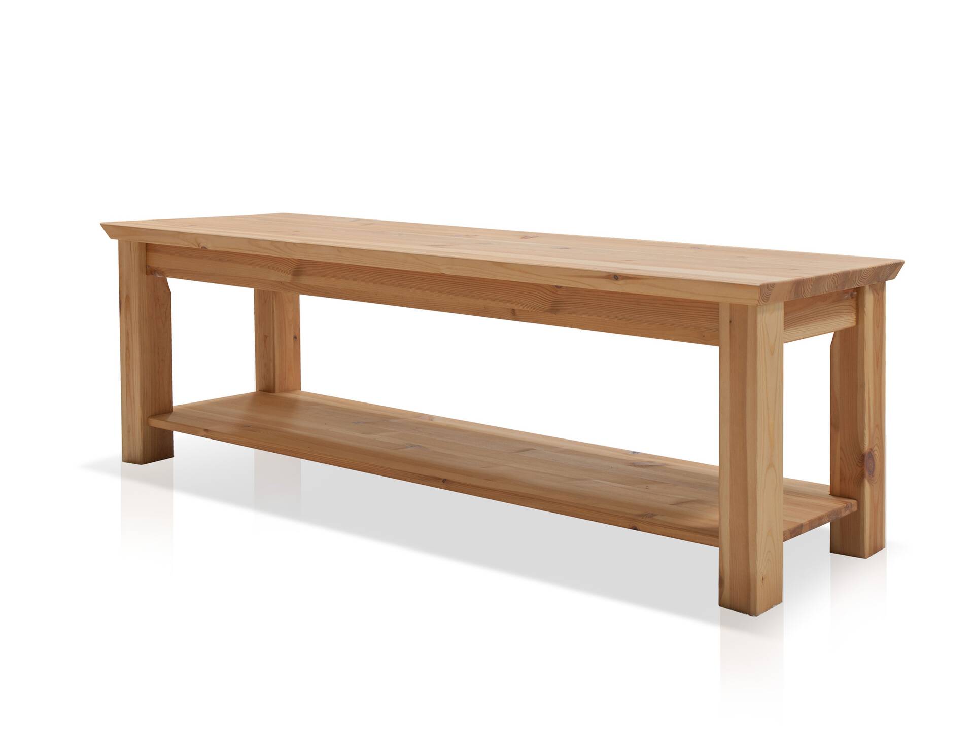 PALERMO Bettbank / Sitzbank, Material Massivholz,  Kiefer eichefarbig gebeizt 