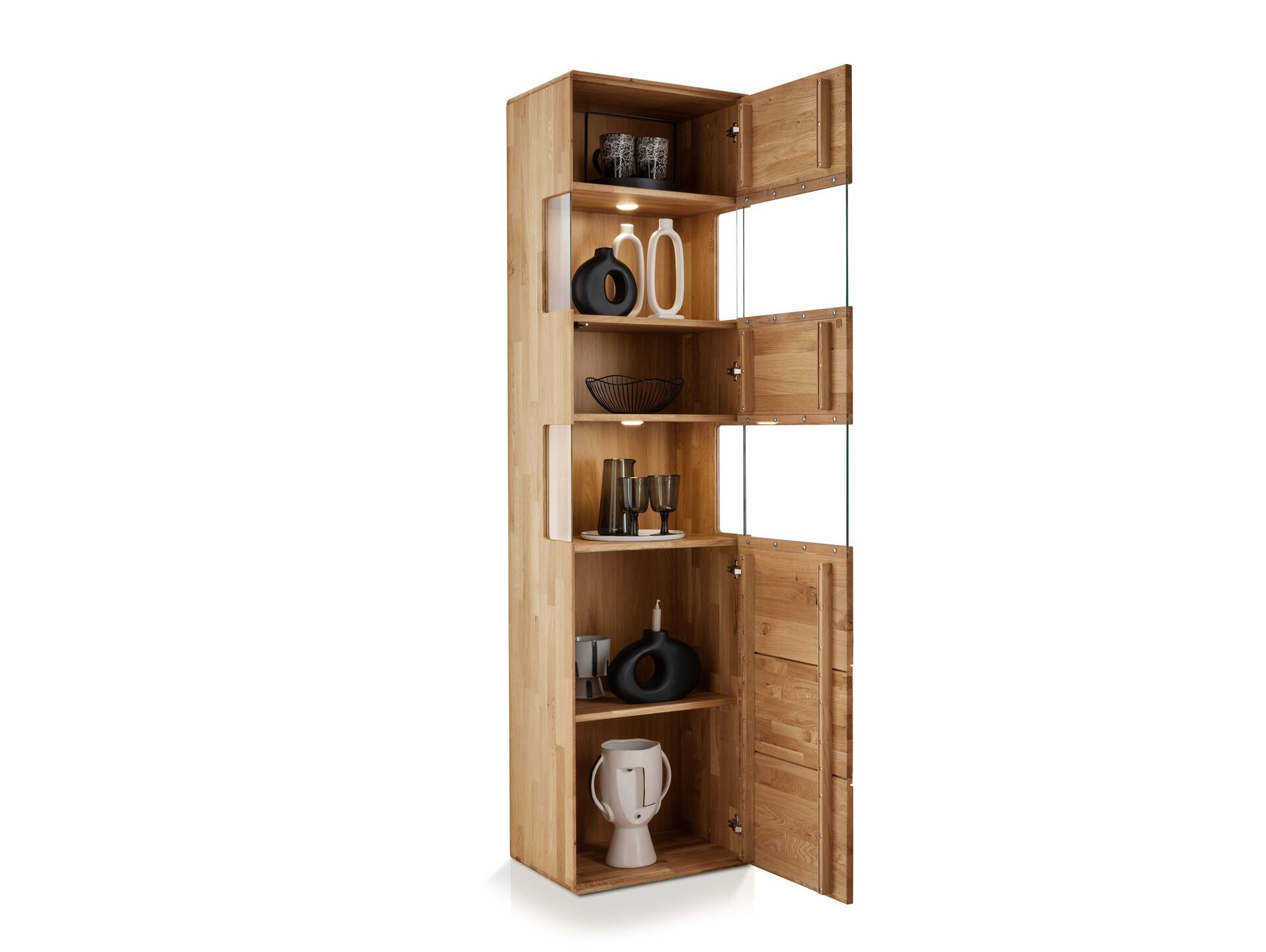 SARRAGOSSA Vitrine I, Material Massivholz, Wildeiche geölt 
