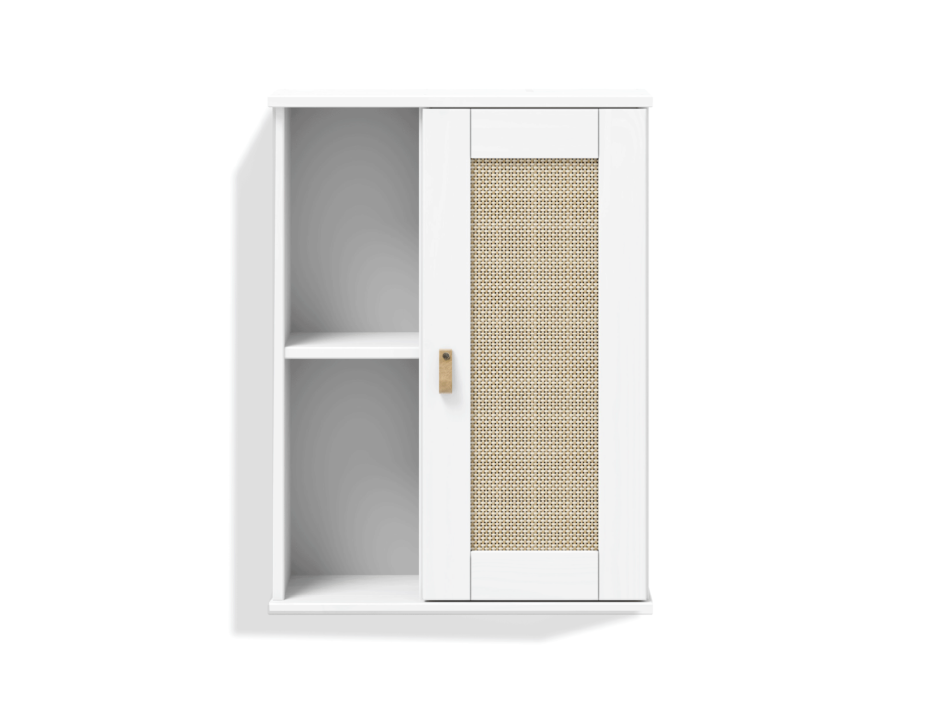 CINOY Hängeelement fürs Badezimmer, Material Massivholz, Kiefer lackiert weiss