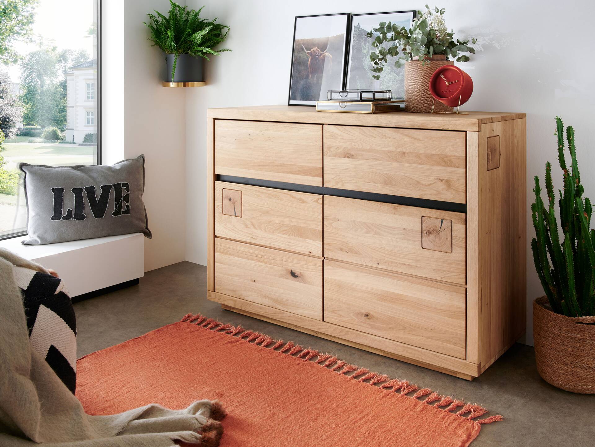 CALDERA Sideboard I, Material Massivholz, Wildeiche geölt 