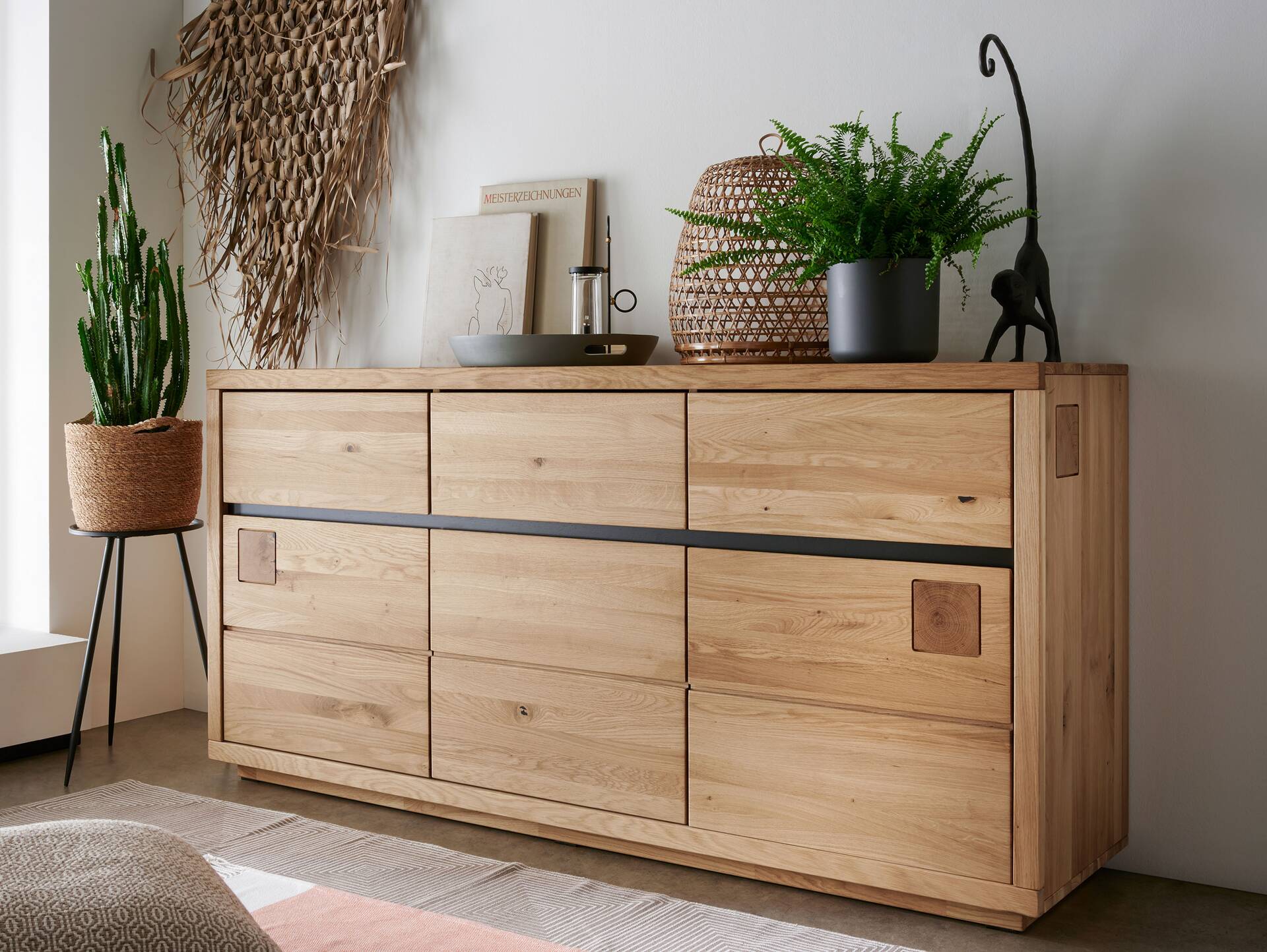 CALDERA Sideboard II, Material Massivholz, Wildeiche geölt 