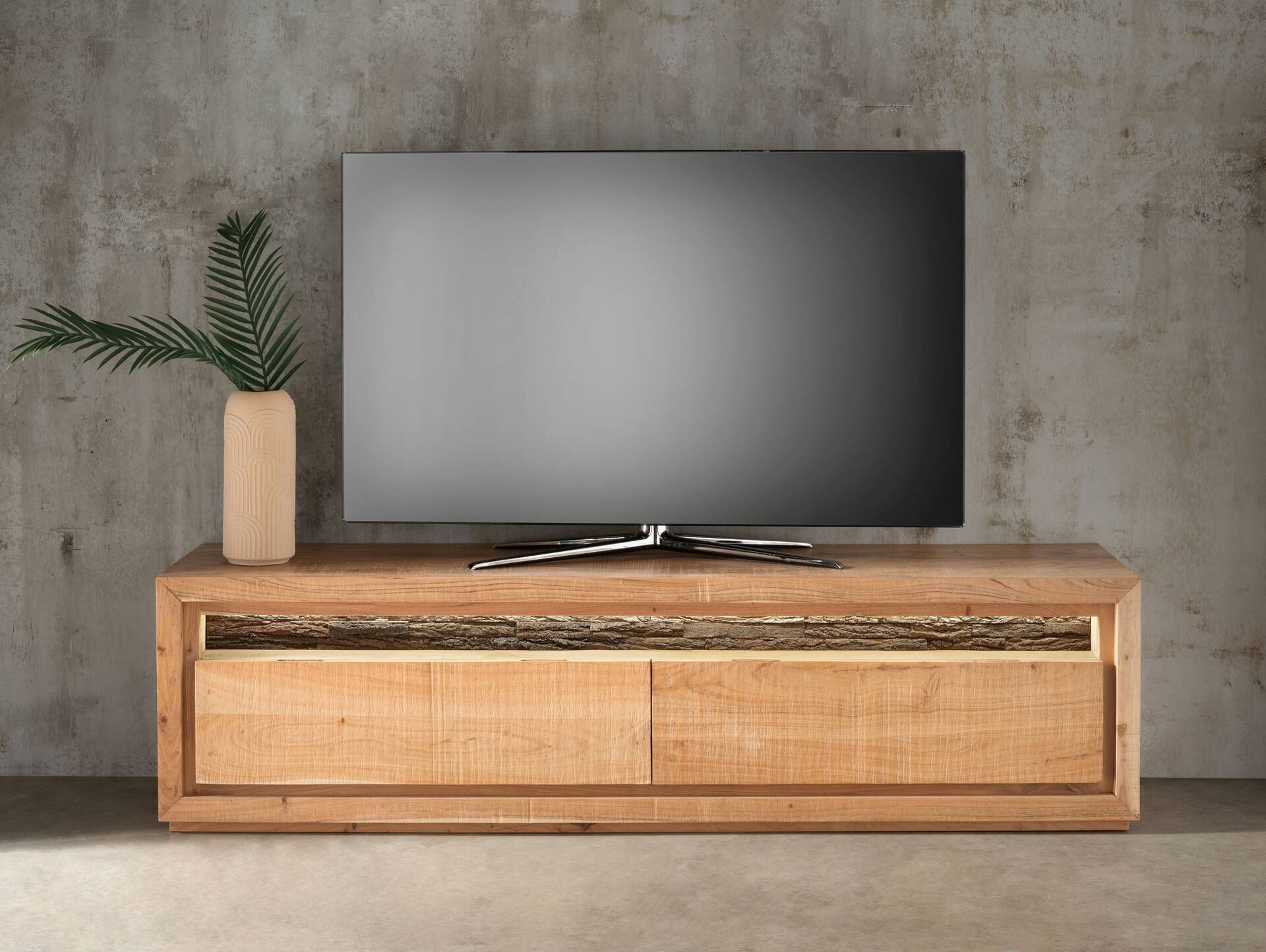 BATTURO TV-Board III, Material Massivholz, Akazie lackiert 