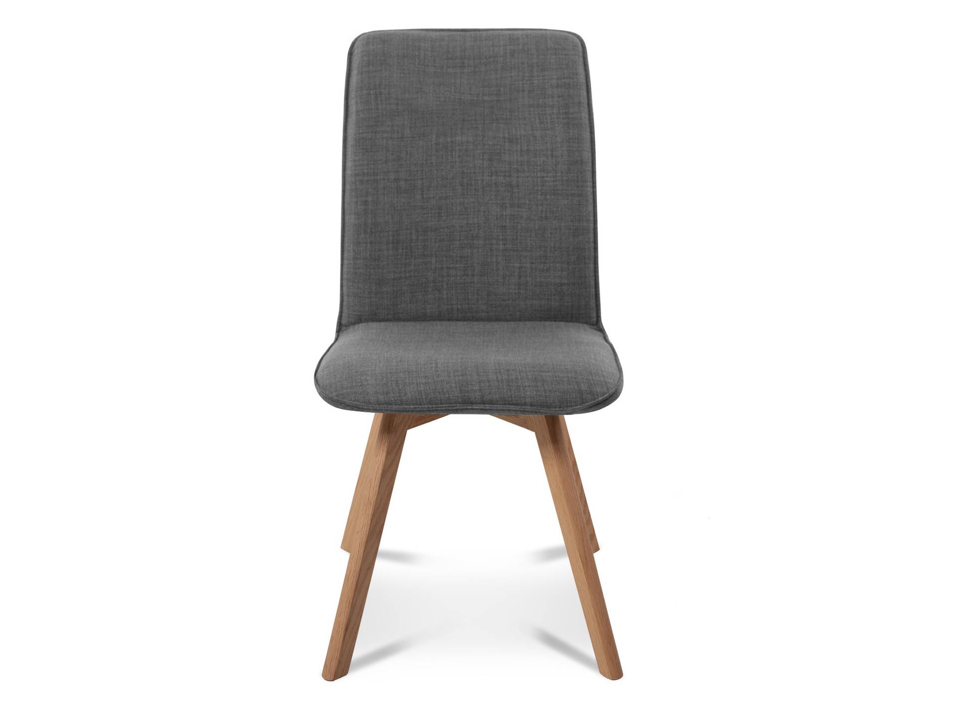 GLORIA 2er SET Polsterstühle, Gestell Massivholz ohne Drehfunktion | Stoff | grau