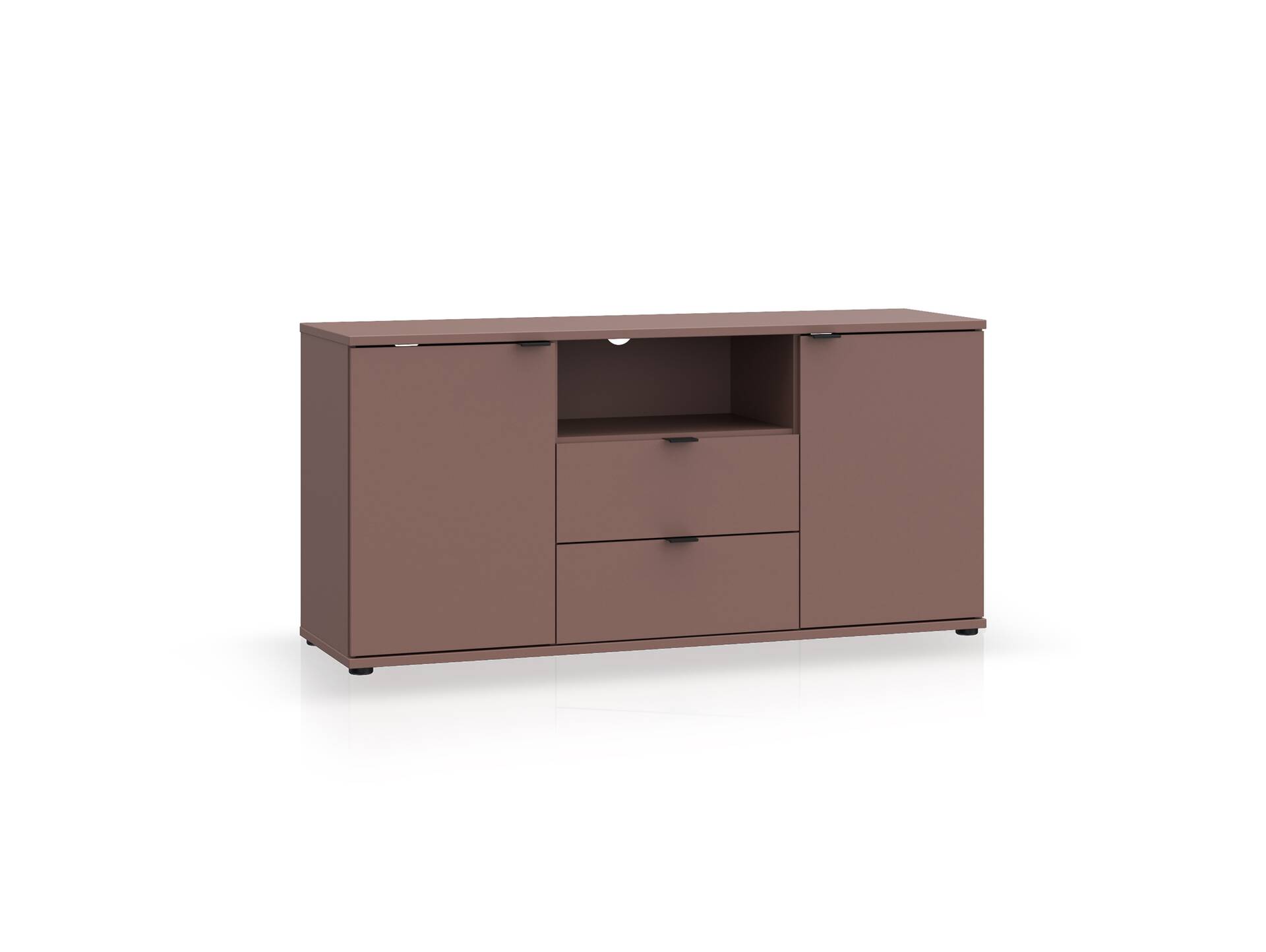 GINNY TV-Unterschrank, Material Spanplatte Terracotta