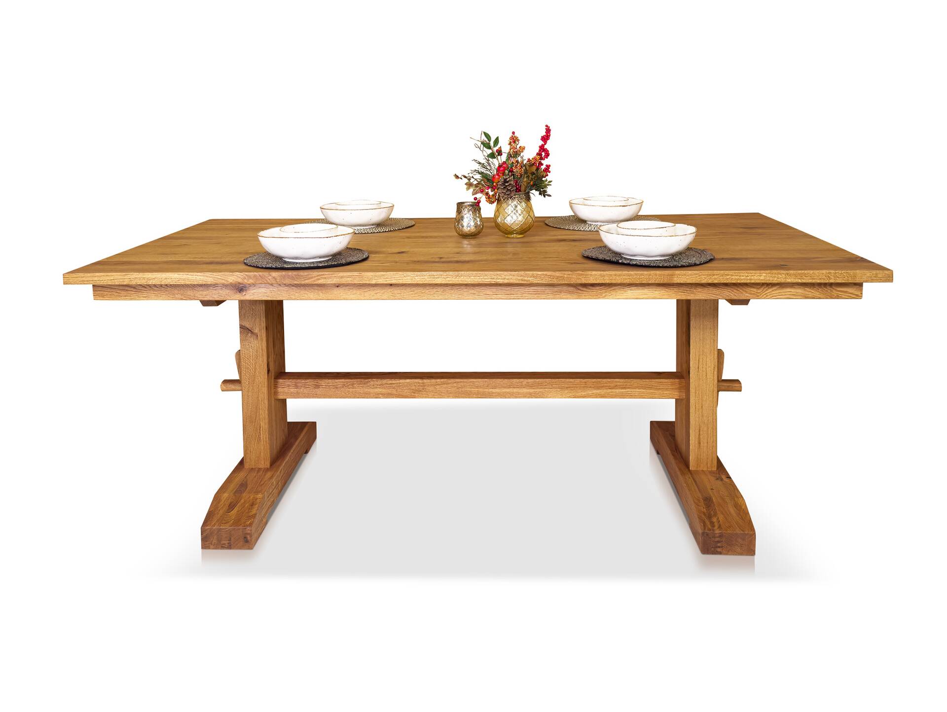 KOOPER Esstisch 200x100 cm, Material Massivholz, Wildeiche geölt 