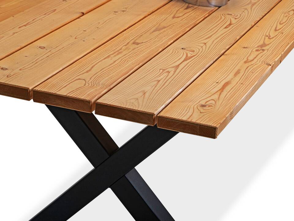 1 PAAR X-Beine für Esstisch, Material Stahl, schwarz 80 cm