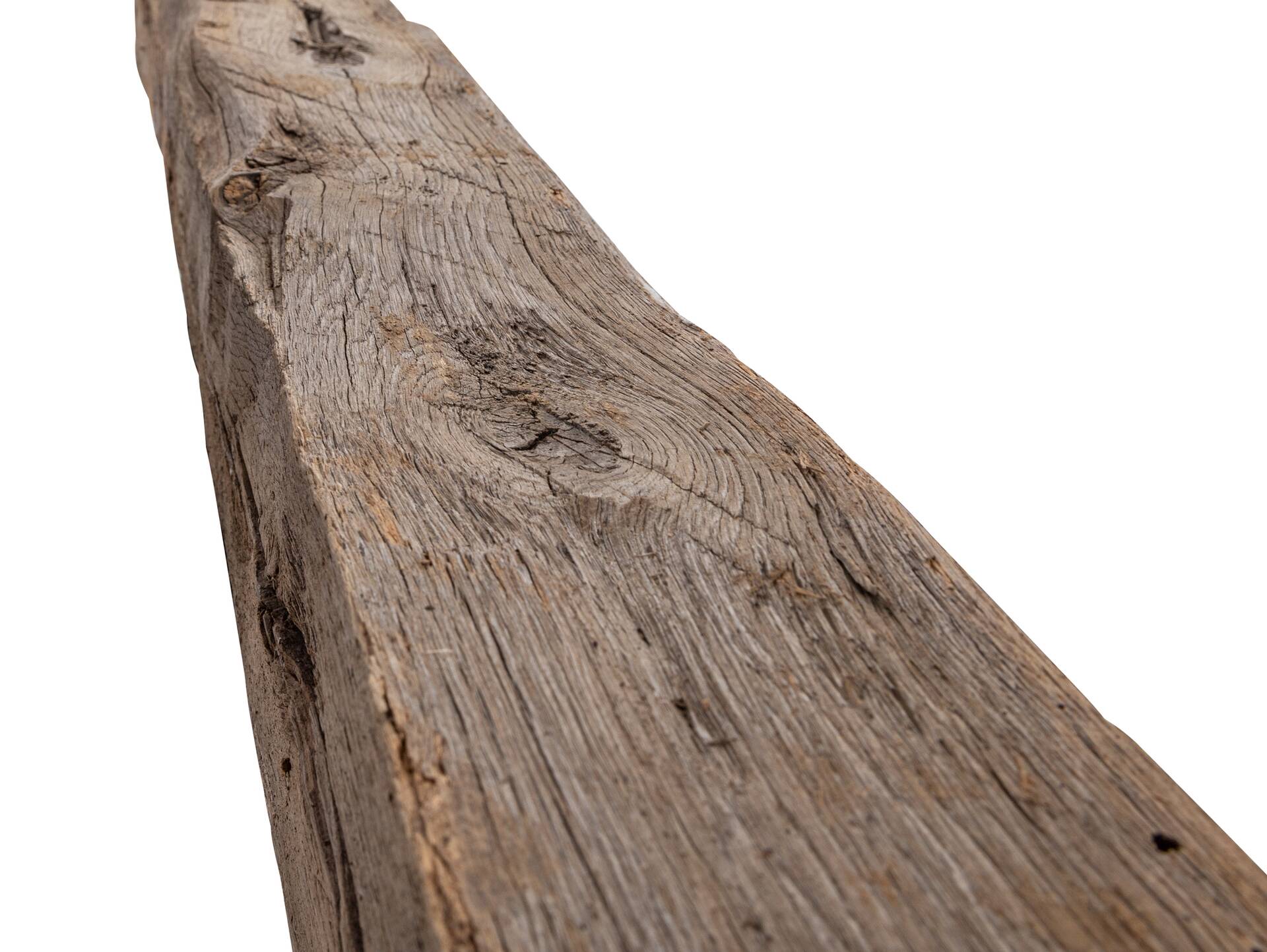 Eiche-Altholzbalken, rustikale Strukturoberfläche, Material Massivholz 23 - 27 cm | 250 cm