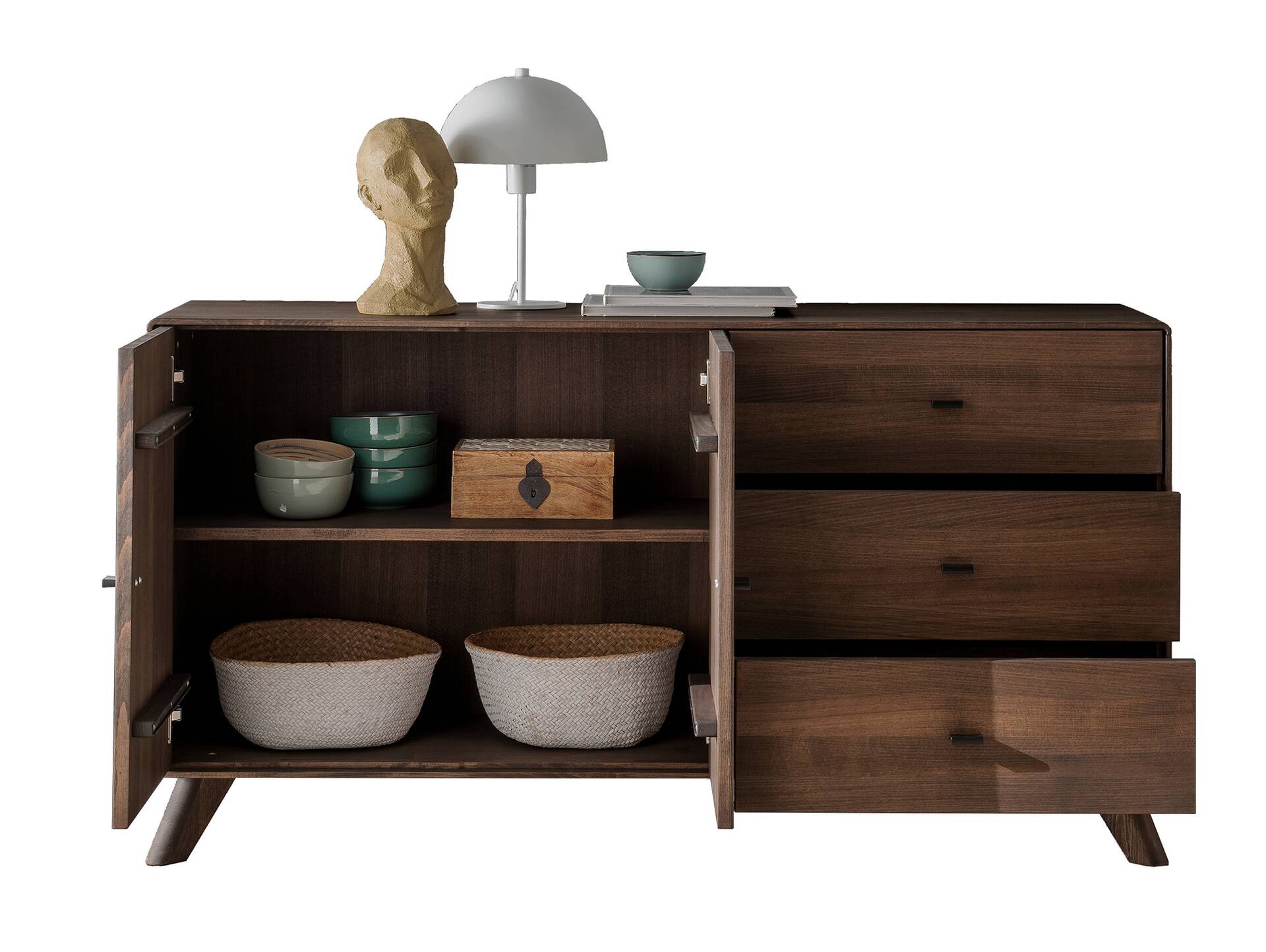 JAKARTA Sideboard I, Material Massivholz, Kernbuche Tabak geölt 