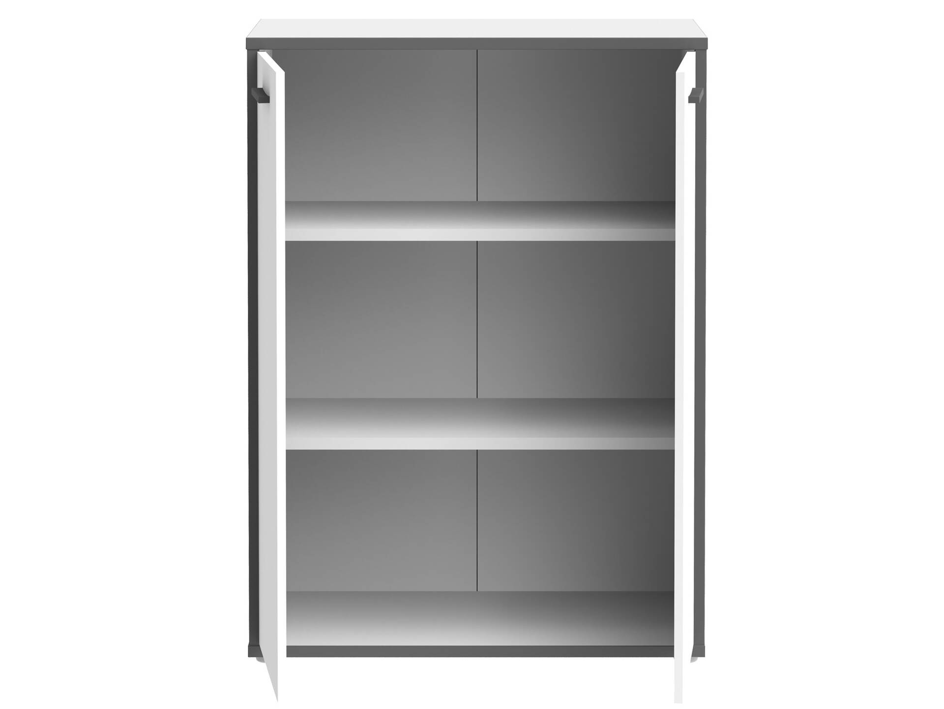 KALINA Büroschrank I, Material Dekorspanplatte, weiss/grau 