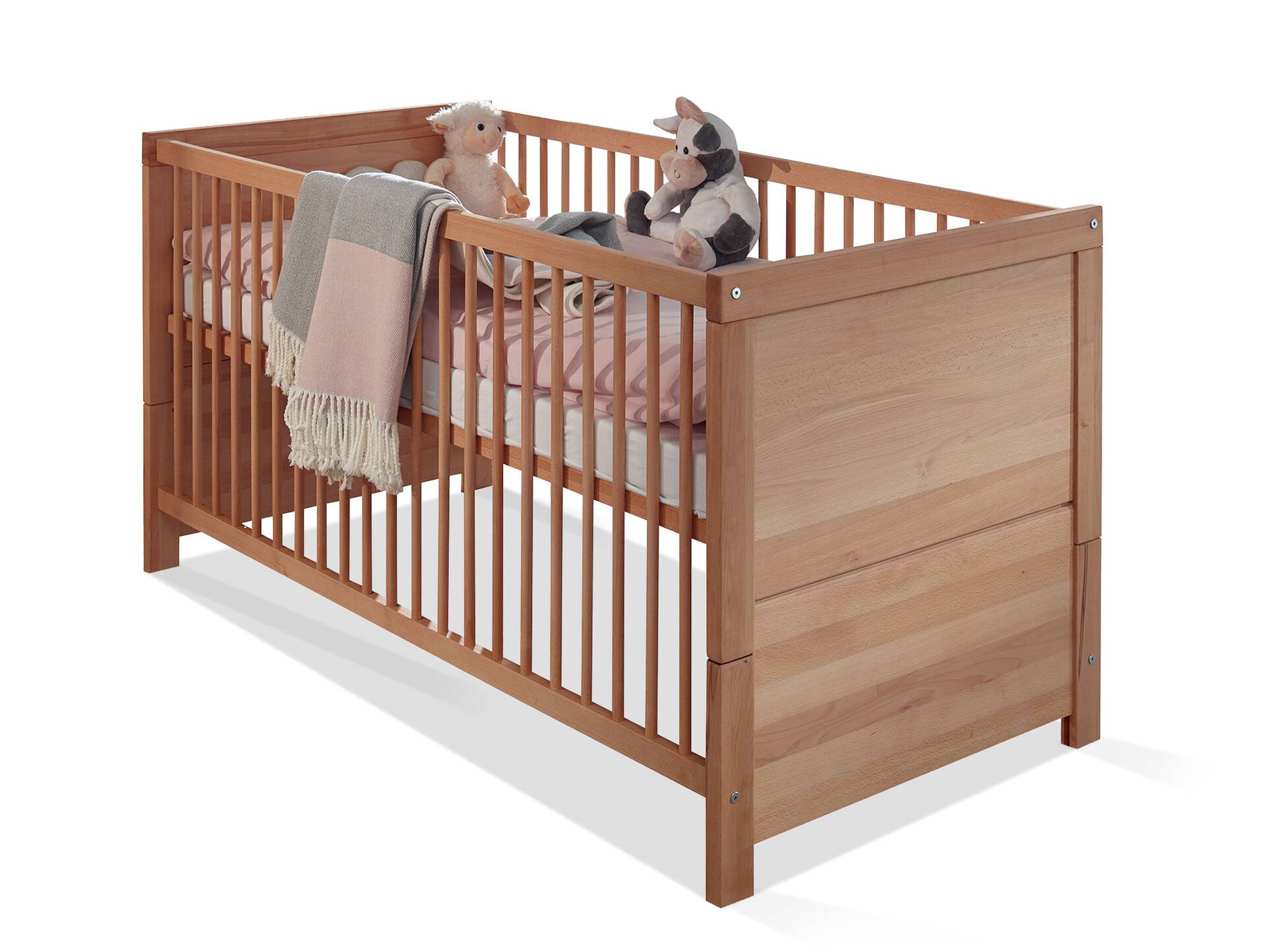 KIMA 5-teiliges Babyzimmer, Material Massivholz, Kernbuche geölt 