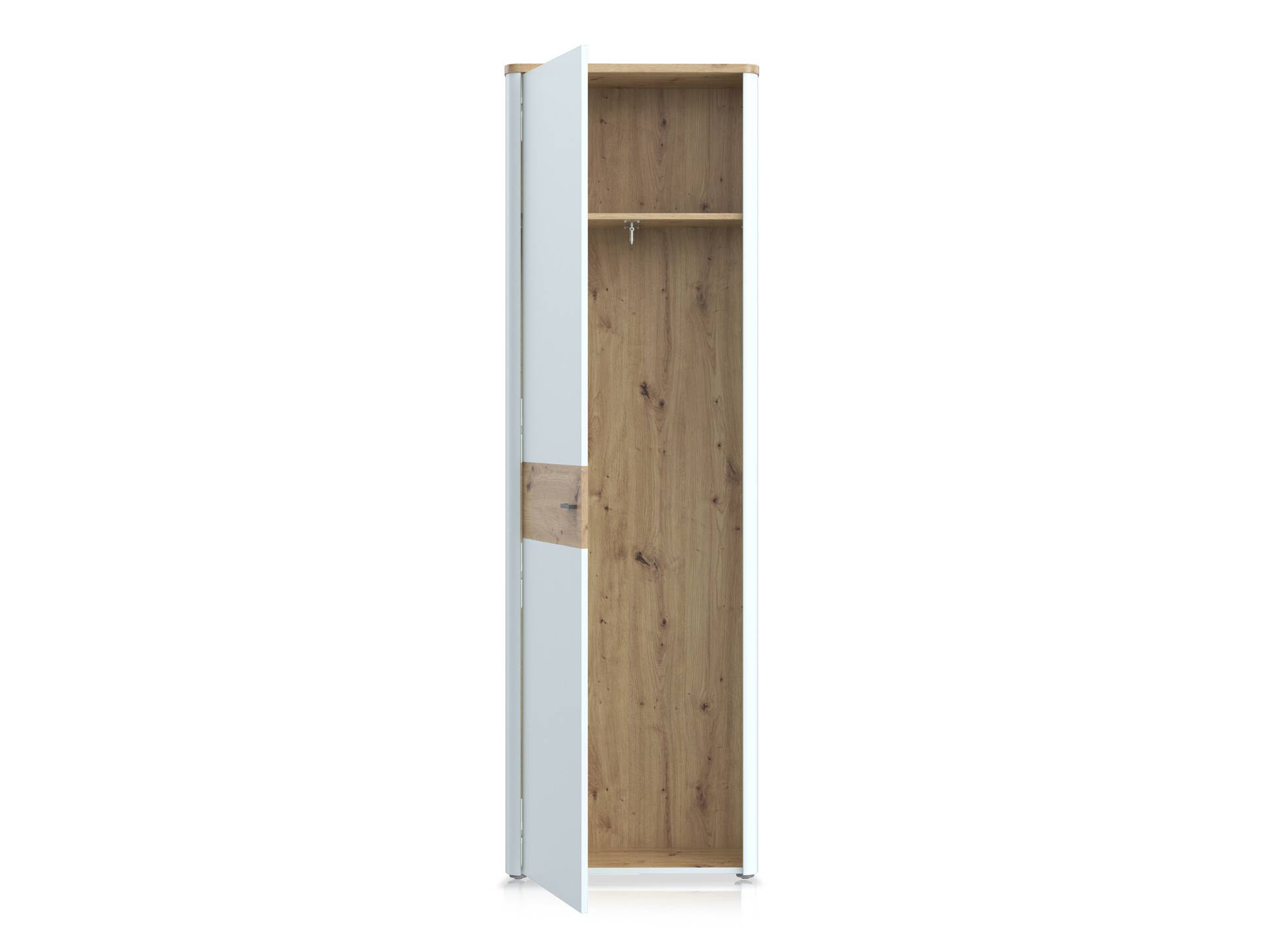 LORDANA Garderobenschrank, Material Spanplatte, Artisan Eiche Nachbildung/lichtgrau 