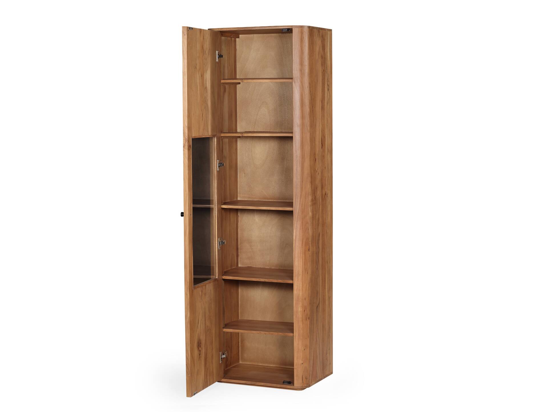LINARO Vitrine, Material Massivholz, Akazie massiv honigfarben 