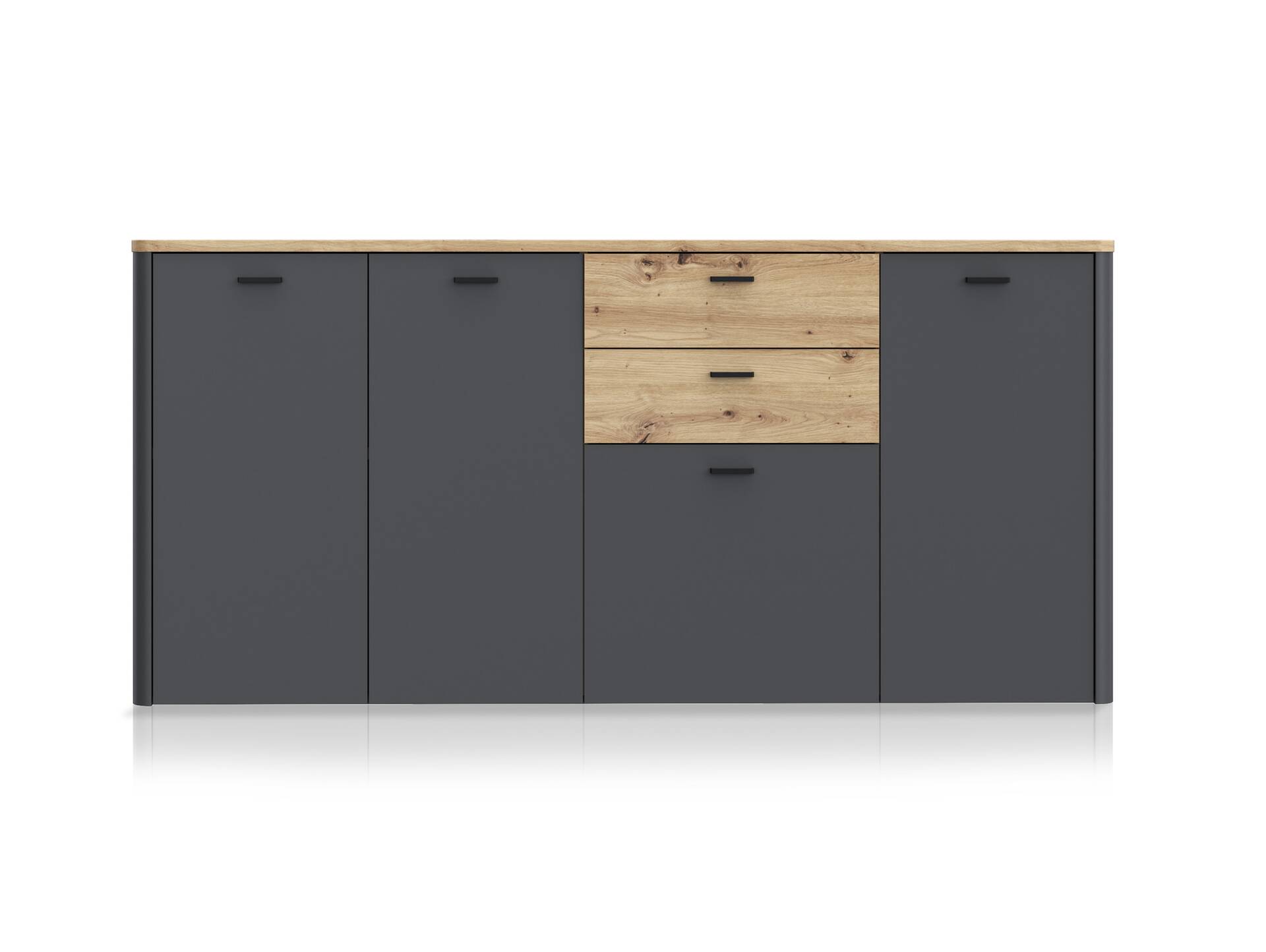 LORDANA Sideboard I, Material Spanplatte, Artisan Eiche Nachbildung/grau 