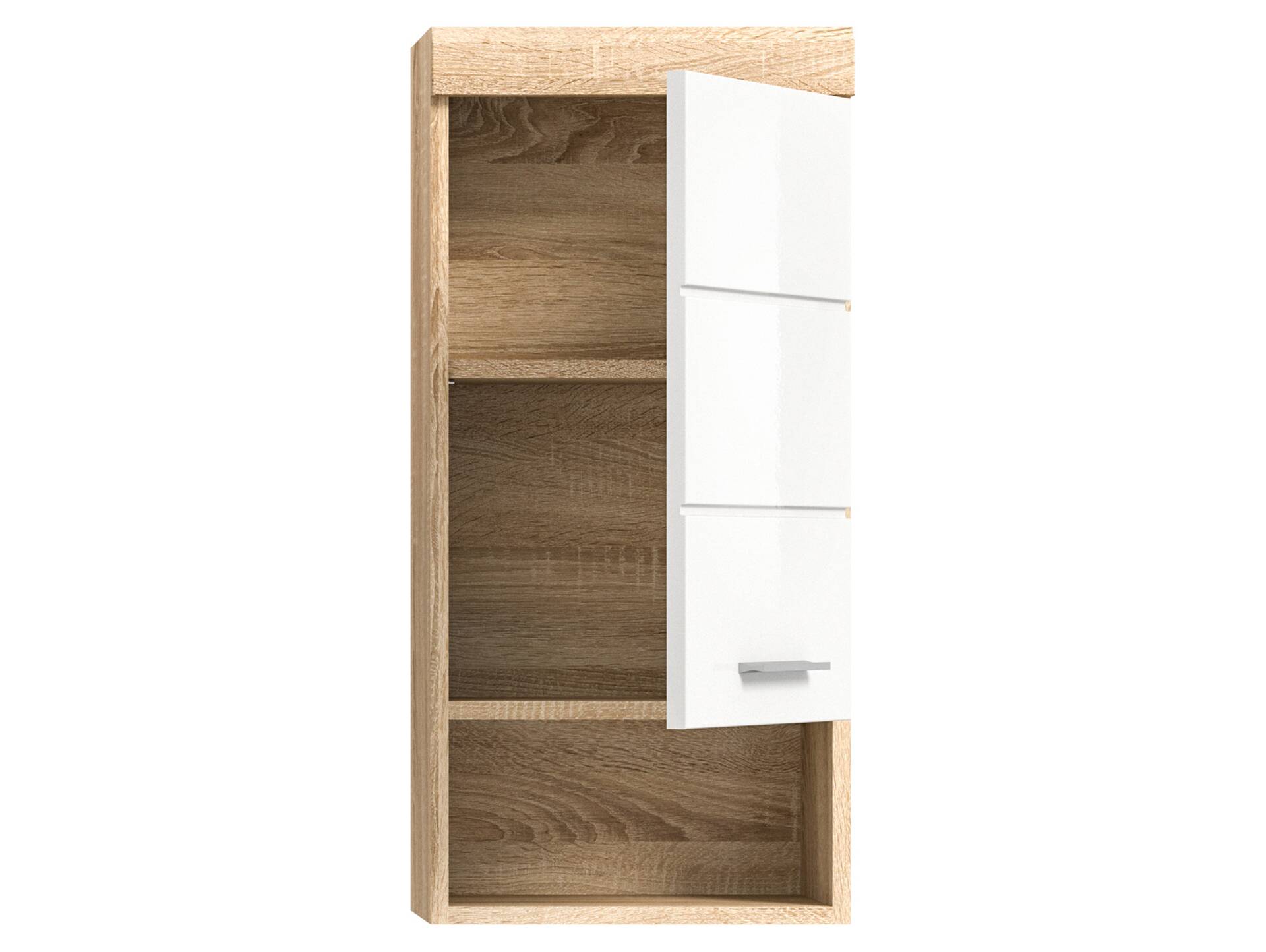 LUCERA Hängeschrank fürs Badezimmer, Material Dekorspanplatte, Weiss/Eiche Sonoma Nachbildung 
