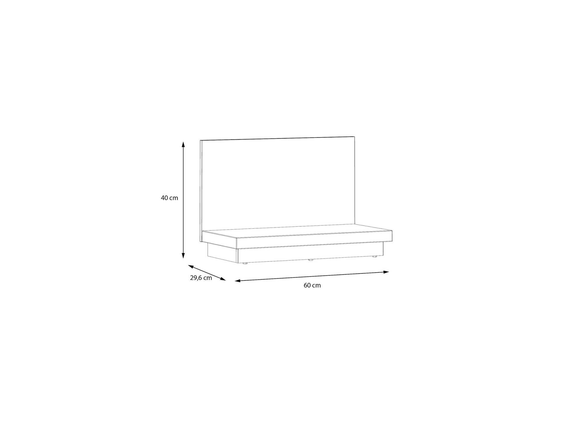 LENNOX Wandboard, Material Dekorspanplatte, lichtgrau/Valencia Oak Dekor 