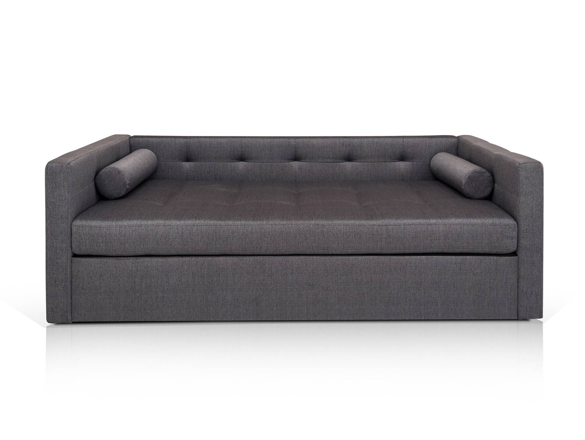 MACEY Stauraumbett mit Schubkasten, Material Stoff anthrazit 