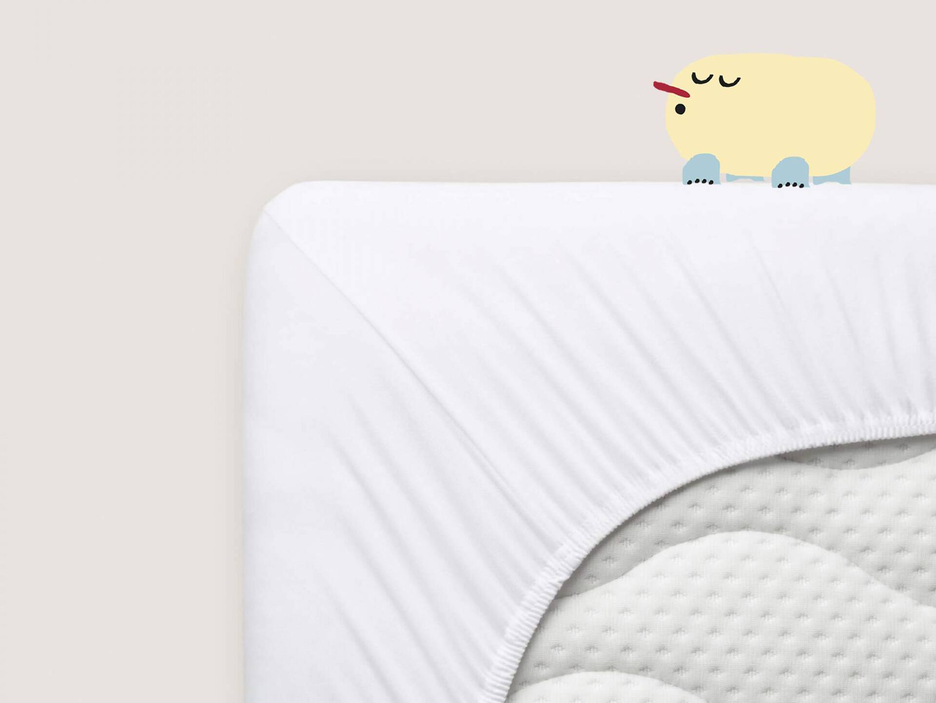 Schlafgut MINI Spannbetttuch/Spannbettlaken für Baby-Matratze, 60x120 - 140x70 cm,100% Baumwolle Weiß