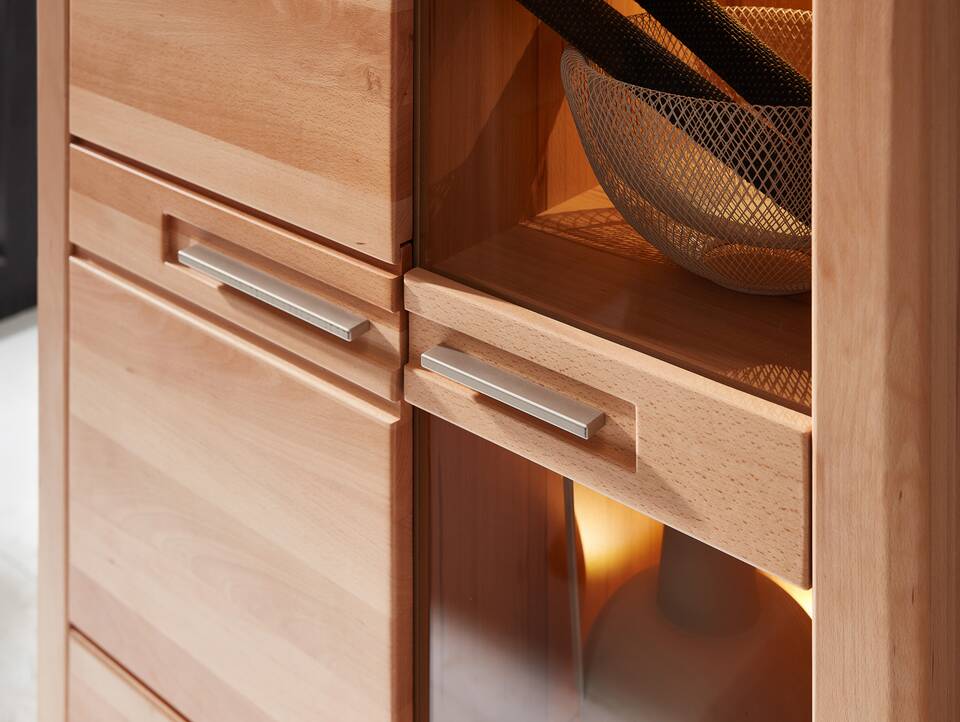 NESTOR ONE Regal, Material Teilmassiv, Kernbuche lackiert 
